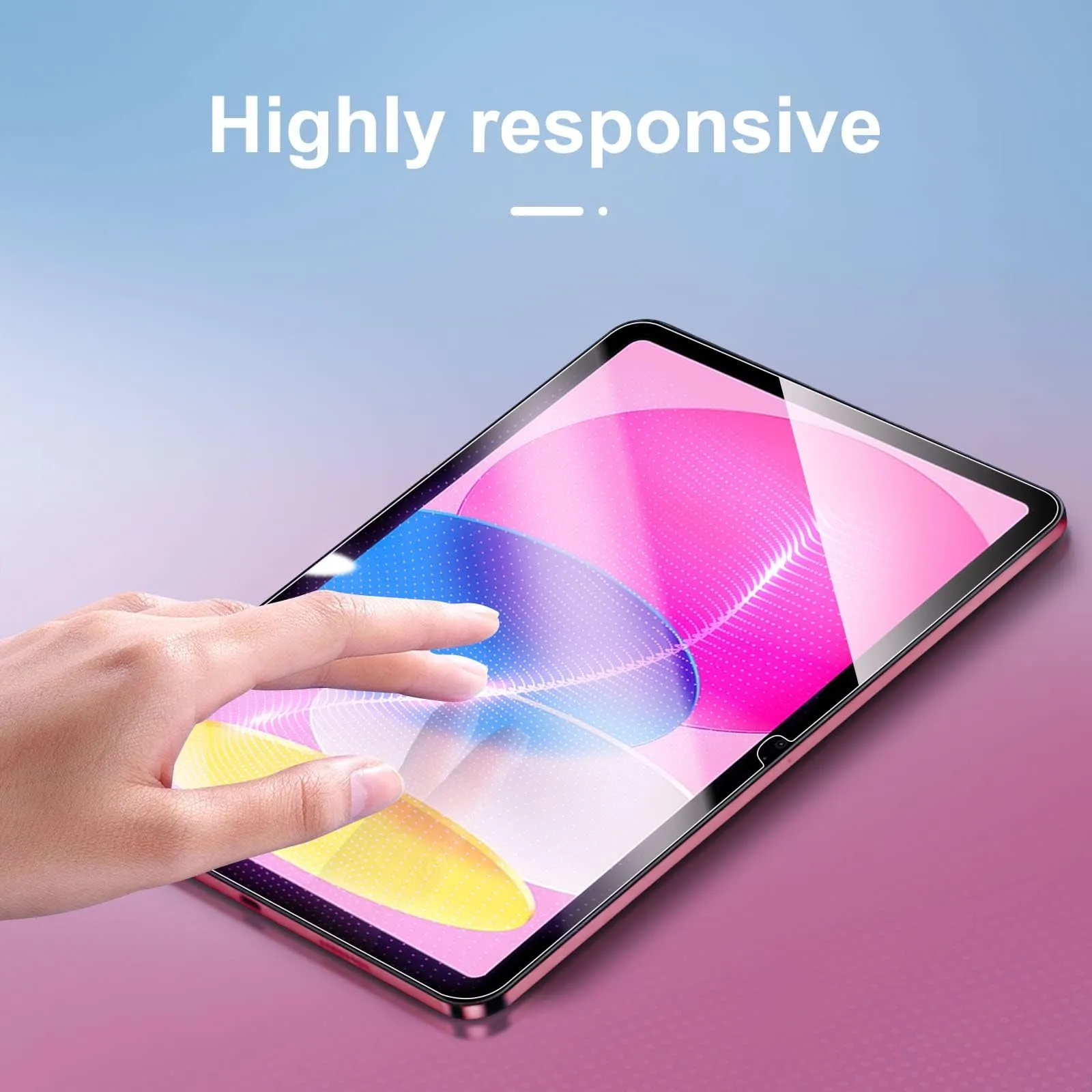 NEW'C Vetro Temperato per iPad 10.9 pollici (2022), Pellicola Protettiva 9H, 0.33mm, Trasparente (2 Pezzi) - immagine 7