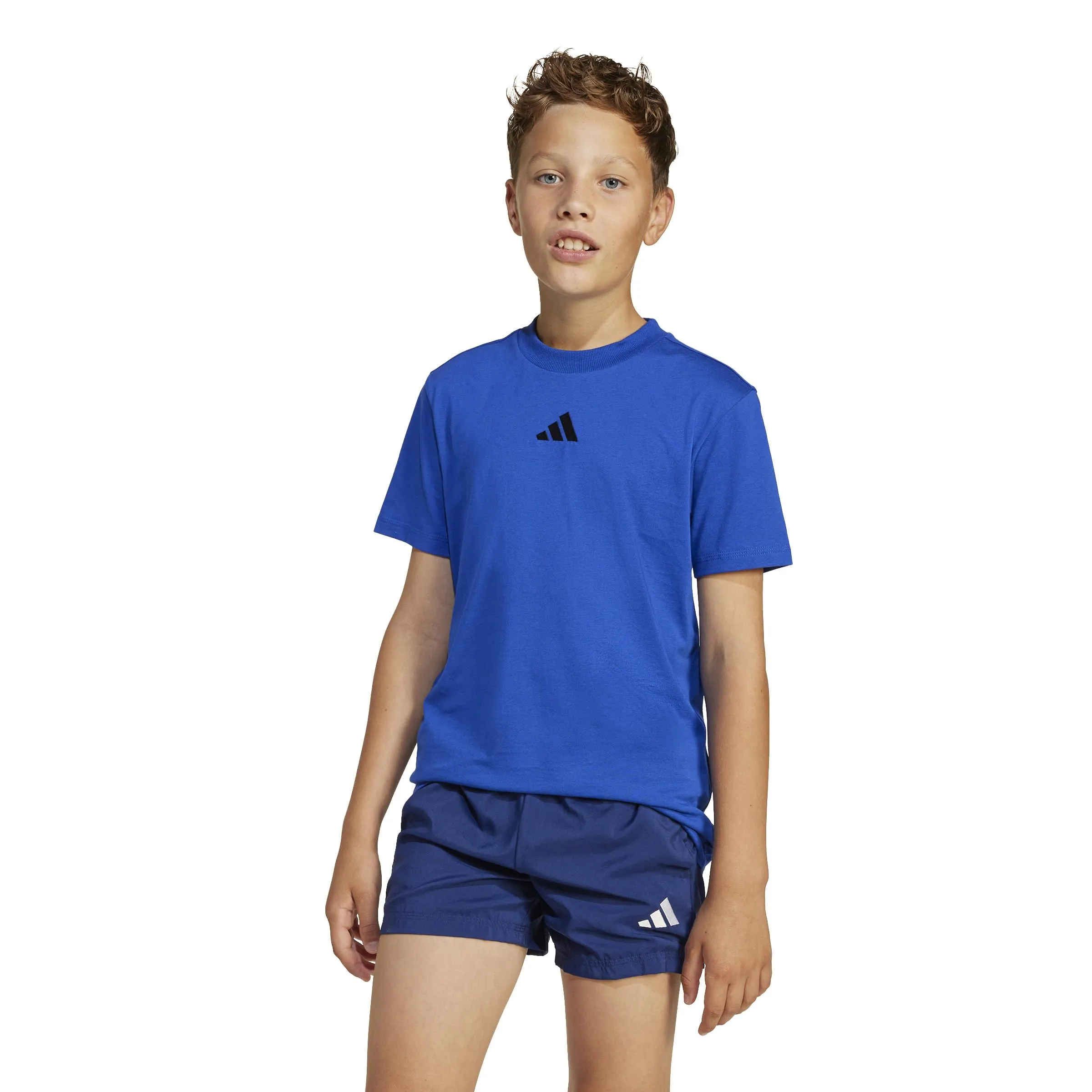 adidas Essentials T-Shirt Unisex Kids - Team Royal Blue/Black - JC9775 - immagine 5