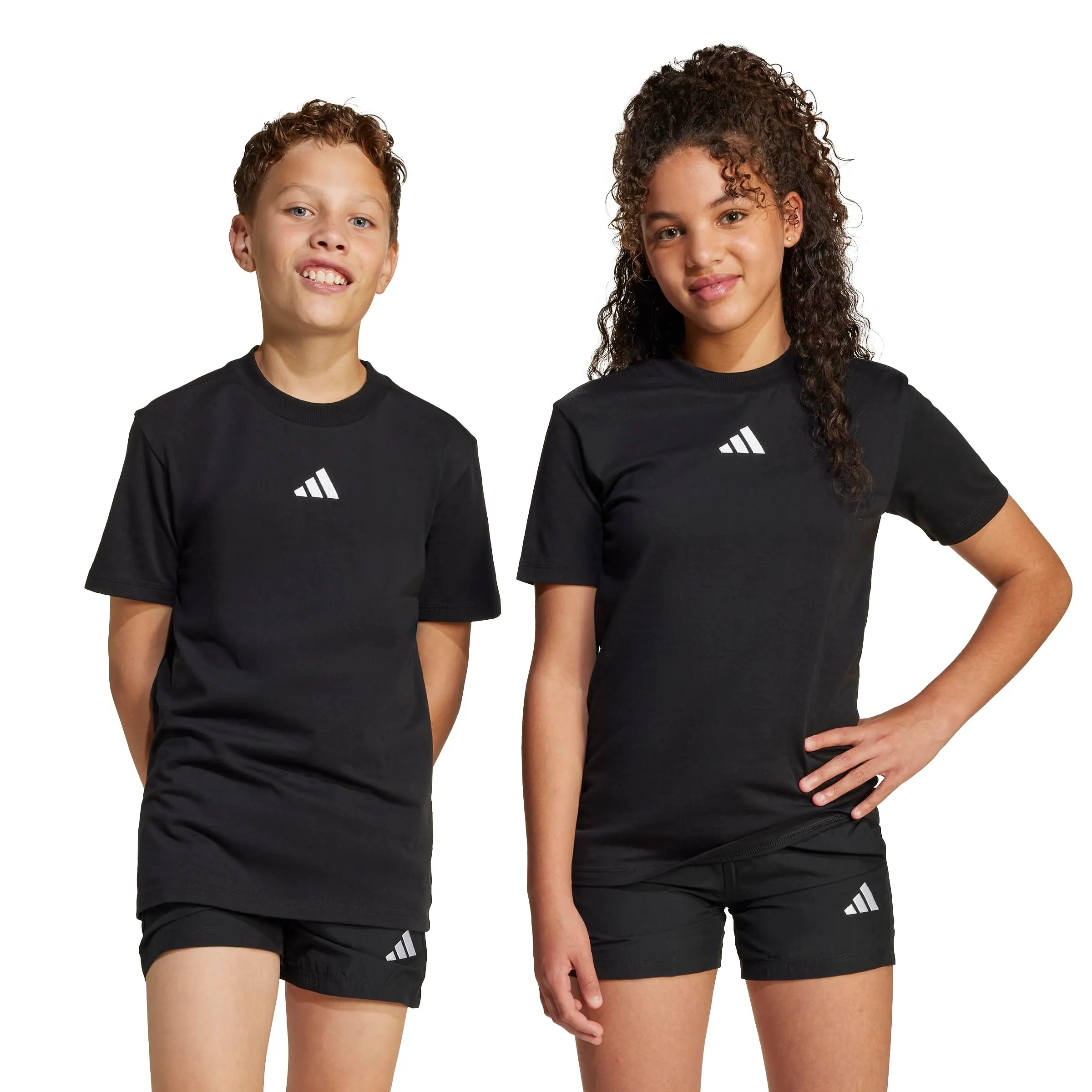 Adidas Bambini Essentials T-Shirt - Black/White, 15-16 Years - immagine 8