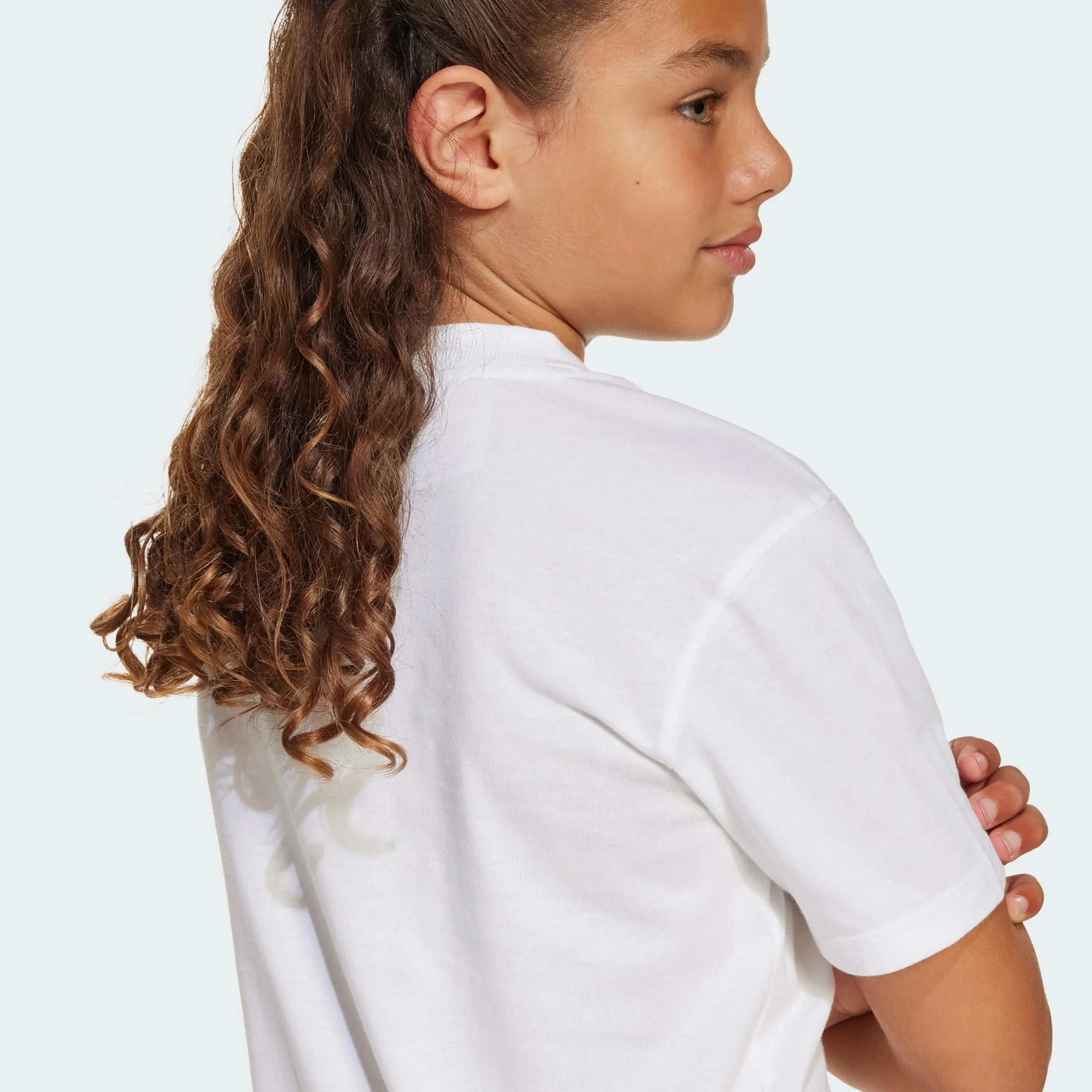 adidas Essentials T-Shirt Unisex Kids, White/Black, JC9774 - immagine 8