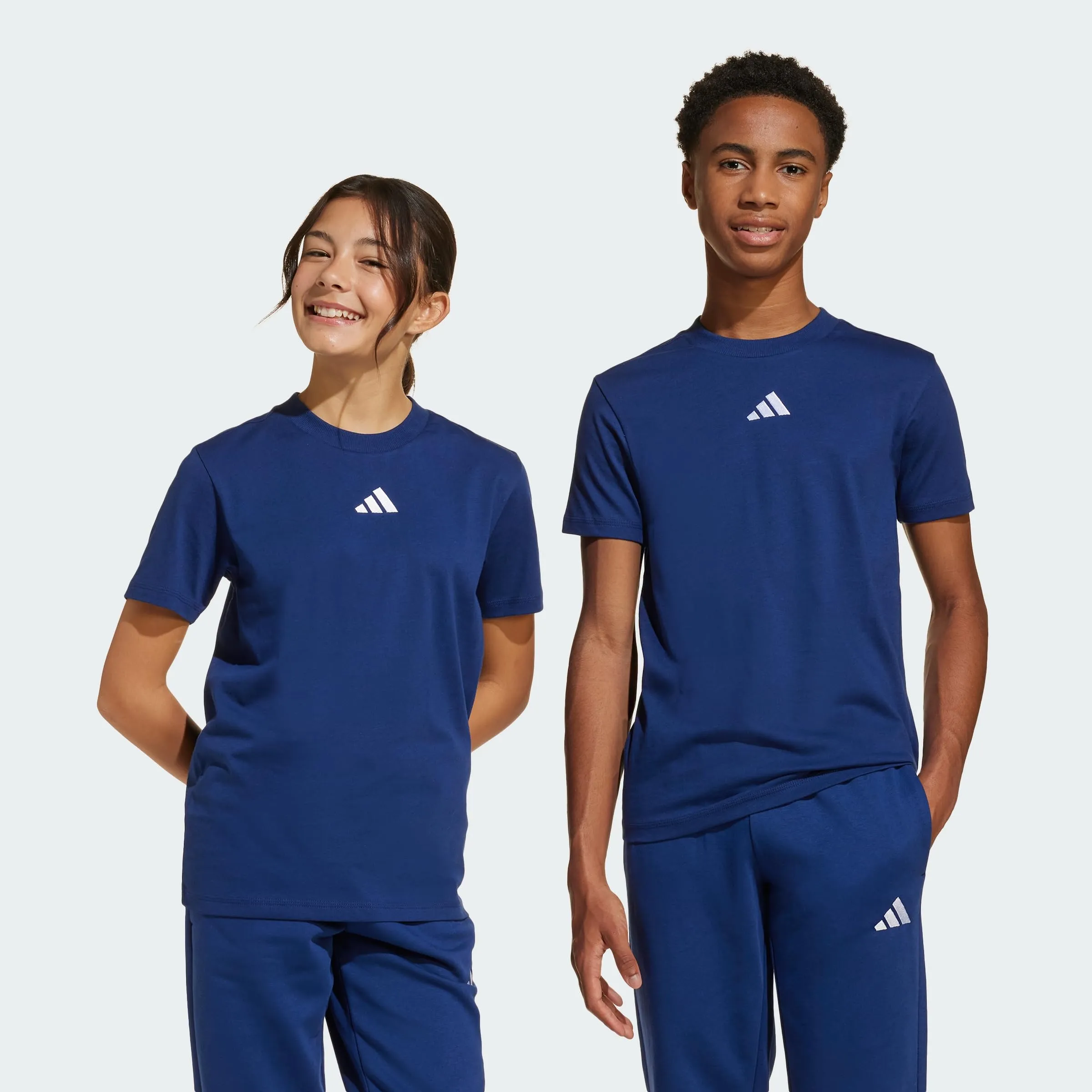 adidas Essentials T-Shirt Unisex Bambini - Dark Blue/White - JY0613 - immagine 1