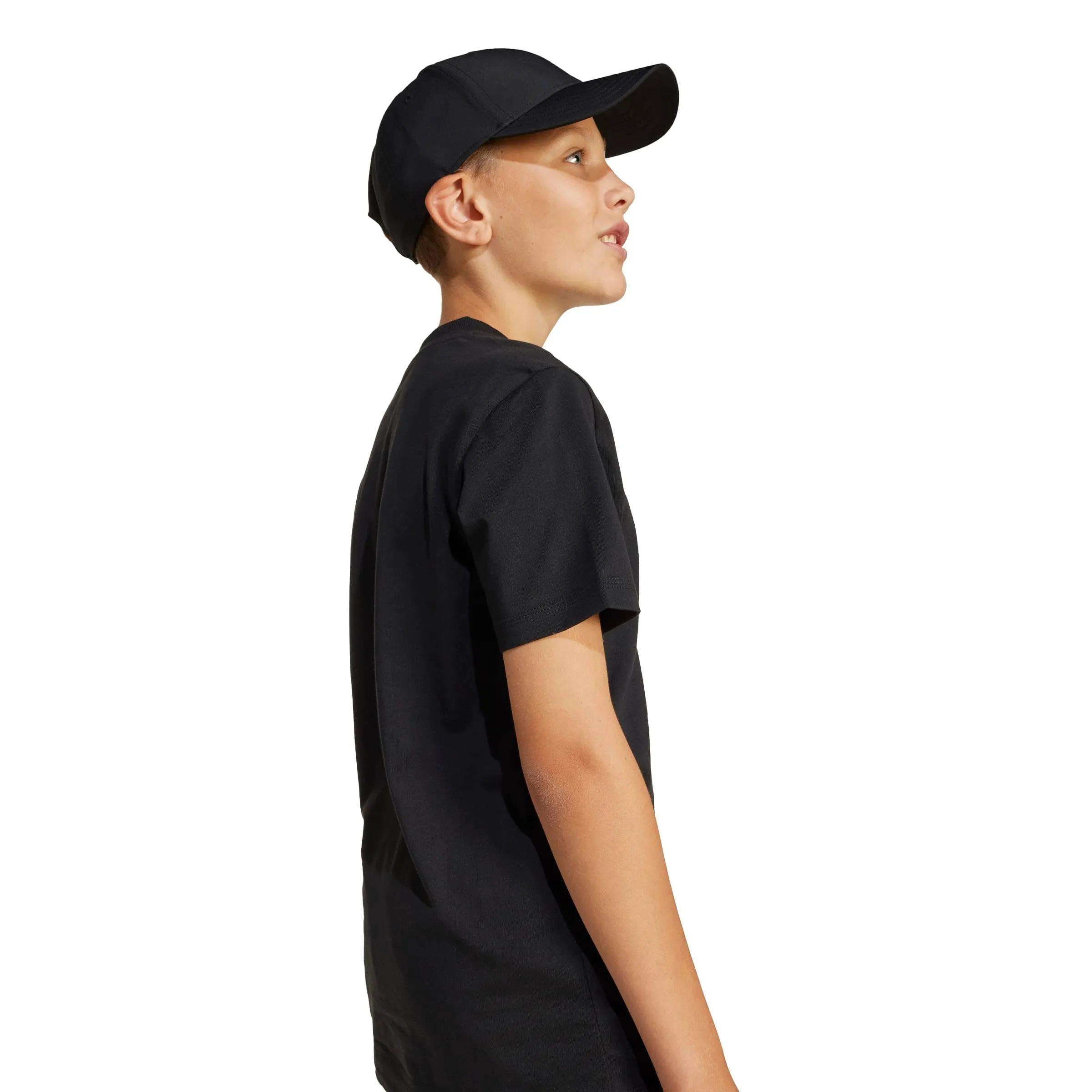 adidas Essentials T-Shirt Unisex Bambini, Black/White, JC9776, 7-8 anni - immagine 5