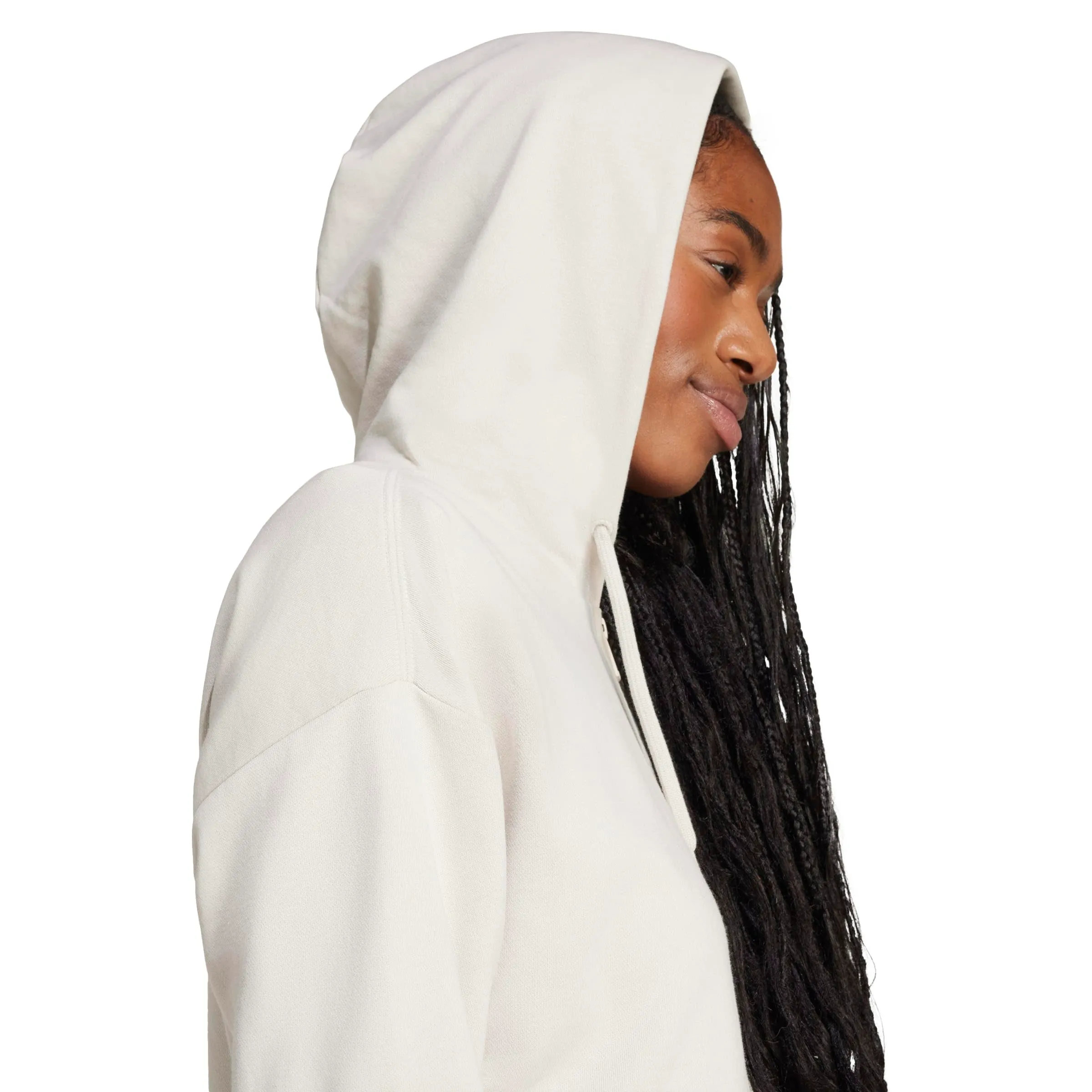 adidas Essentials Linear Full Zip French Terry Hoodie, Wonder Alumina/White, M - immagine 4