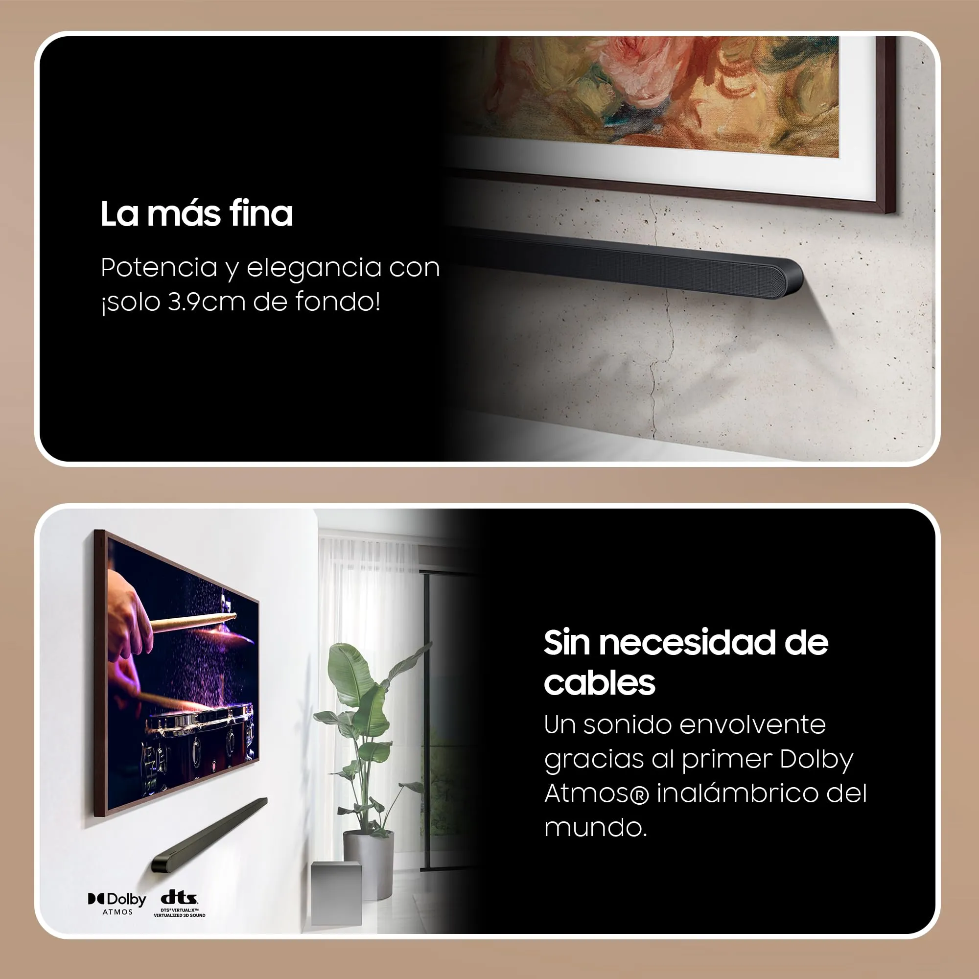 Samsung HW-S700D/ZF Serie S Soundbar, 3.1 Channel, Wireless Dolby Atmos, Black (2024) - immagine 2