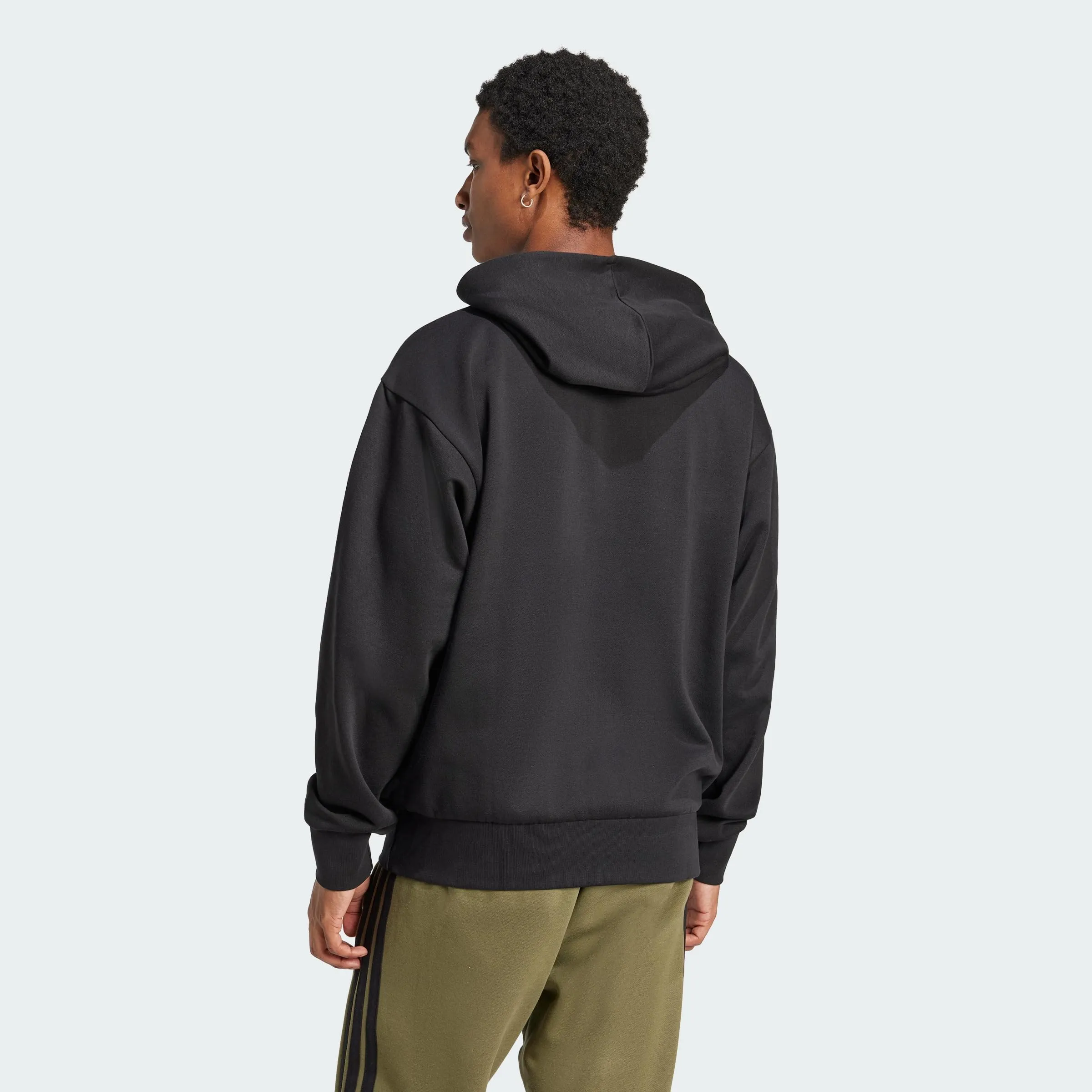 adidas Essentials Feelcozy Fleece Hoodie Sweatshirt, Black/White, S - immagine 5