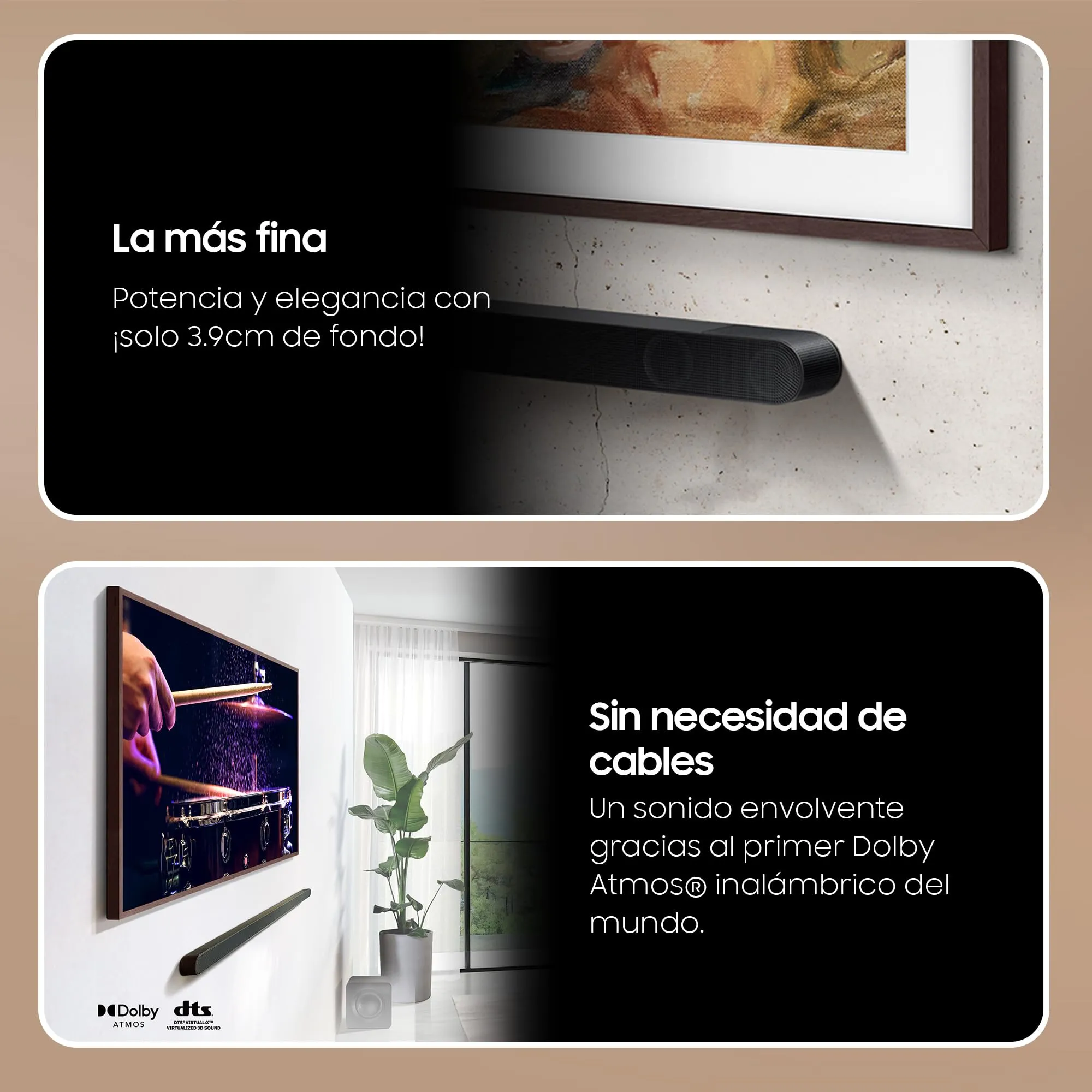 Samsung Soundbar HW-S800D/ZF Serie S, 3.1.2 Channel, Wireless Dolby Atmos, Titan Black 2024 - immagine 2