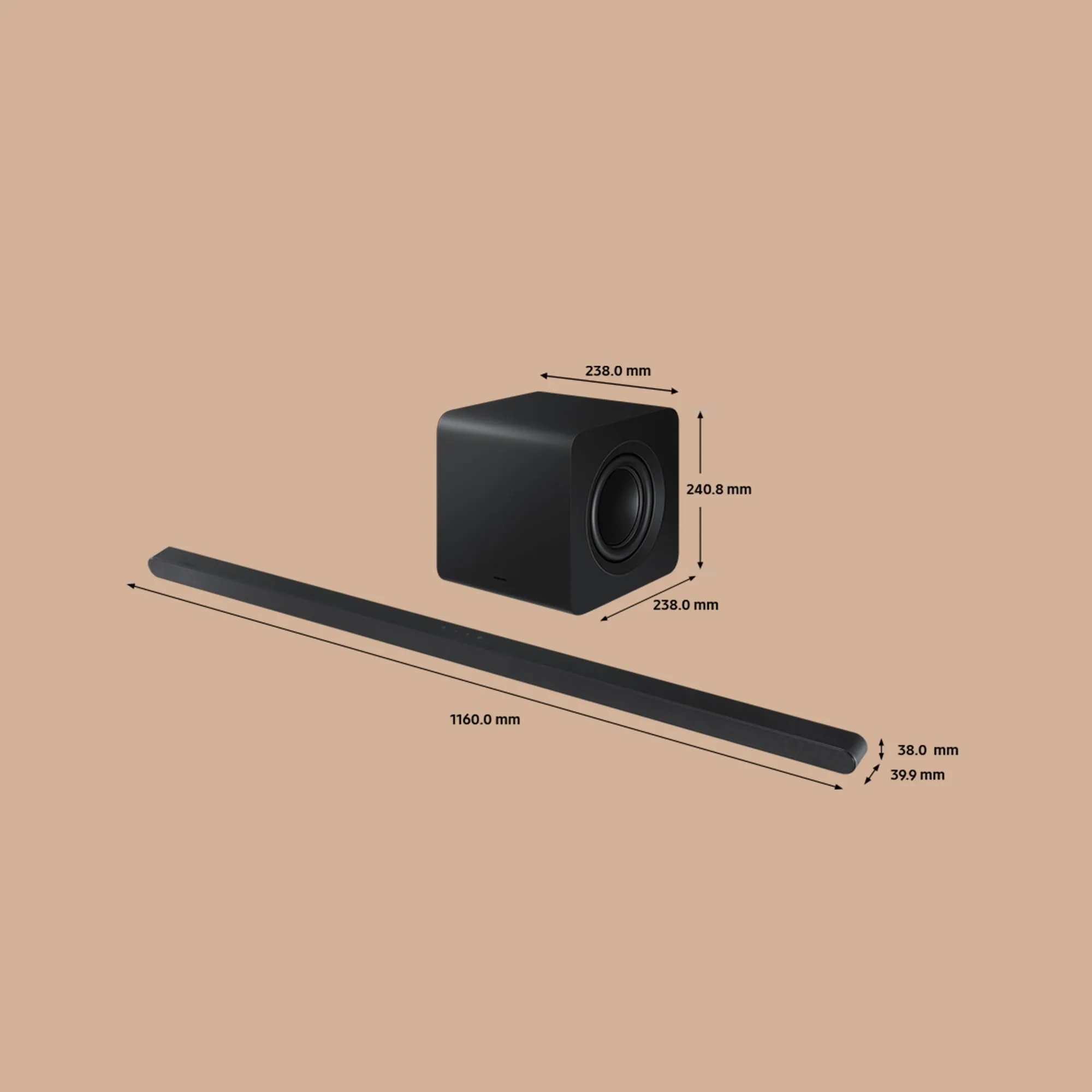 Samsung Soundbar HW-S800D/ZF Serie S, 3.1.2 Channel, Wireless Dolby Atmos, Titan Black 2024 - immagine 5