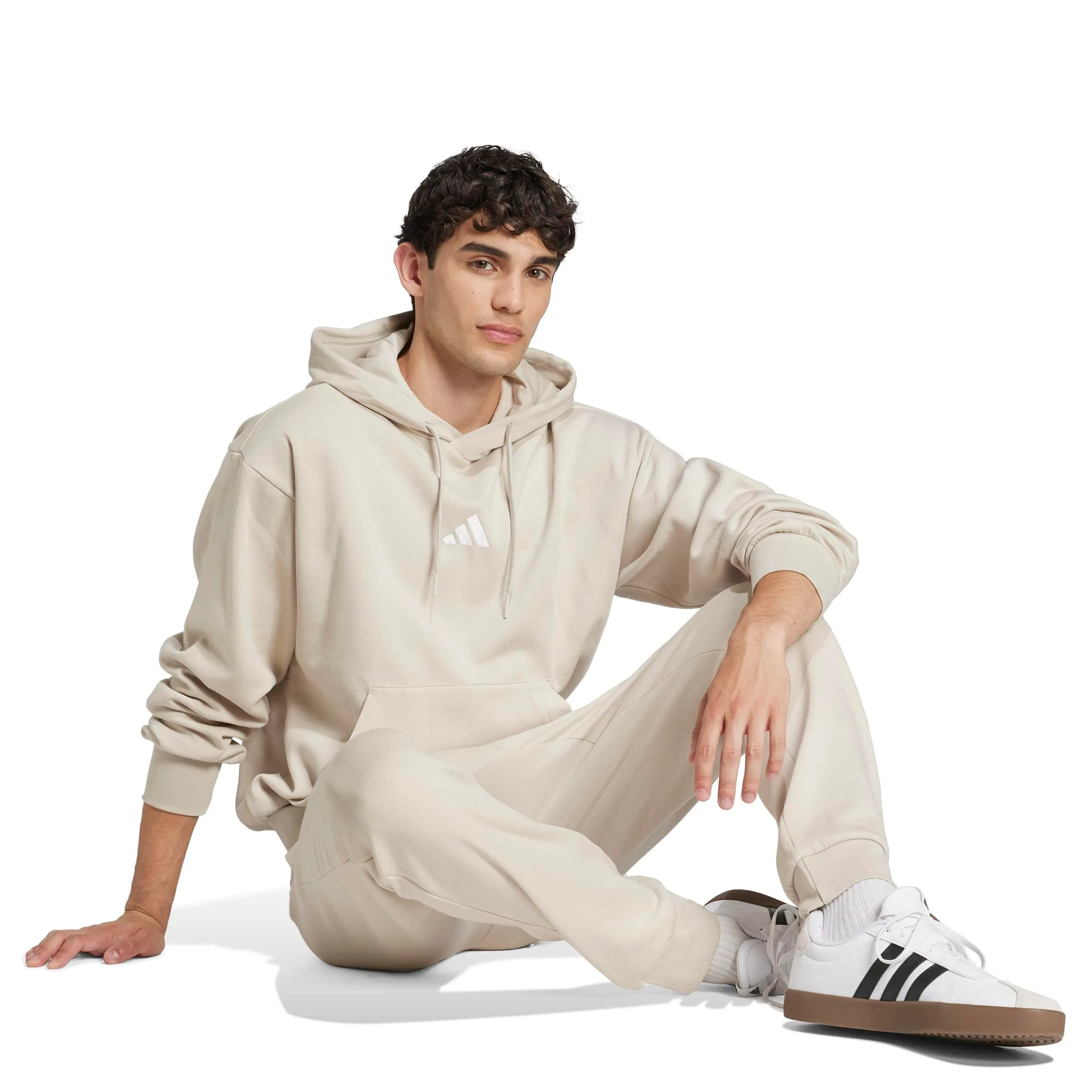 adidas Essentials Feelcozy Fleece Hoodie, Wonder Alumina/White, S - immagine 7