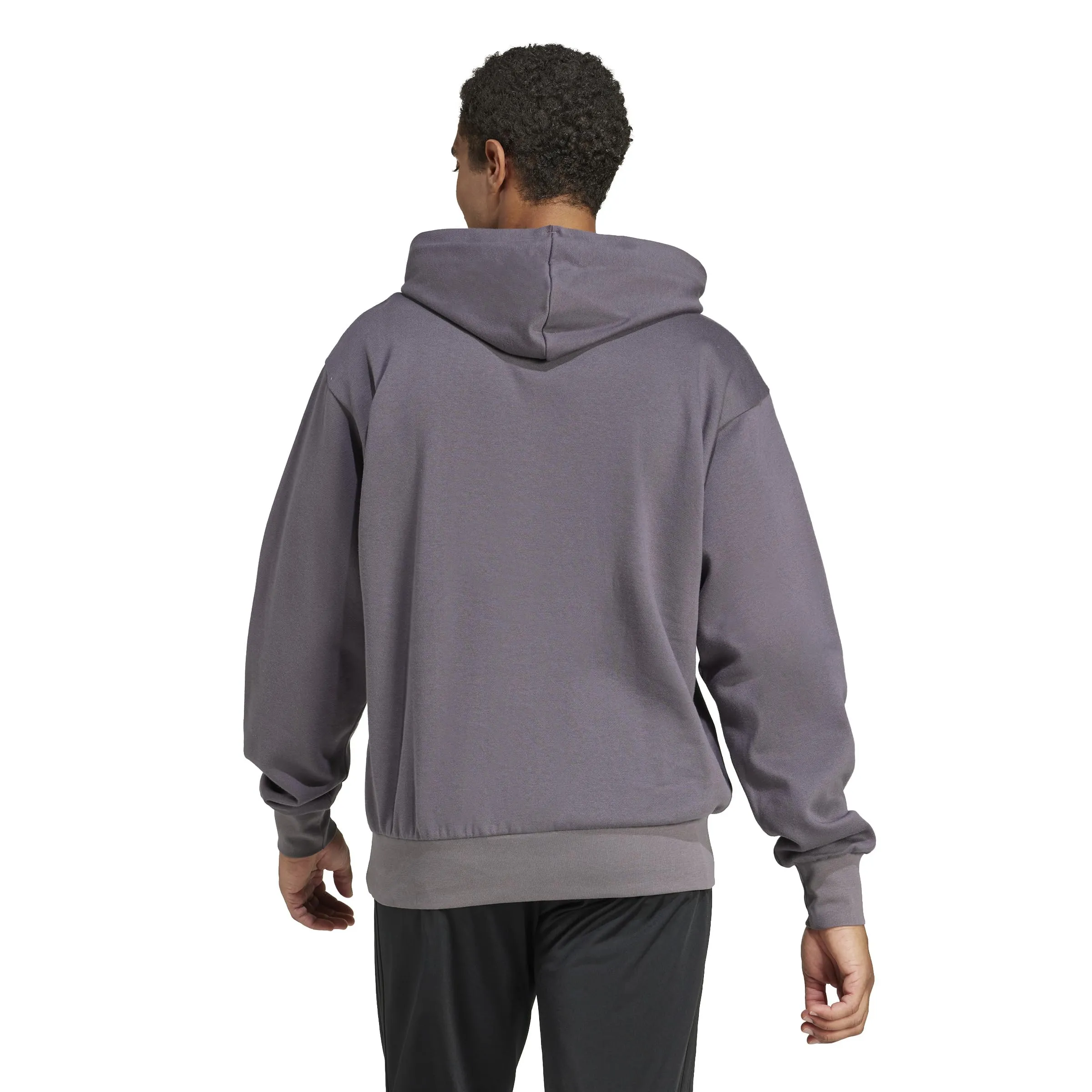 adidas Essentials Feelcozy Fleece Hoodie, Grey Strata/Black, M - immagine 2