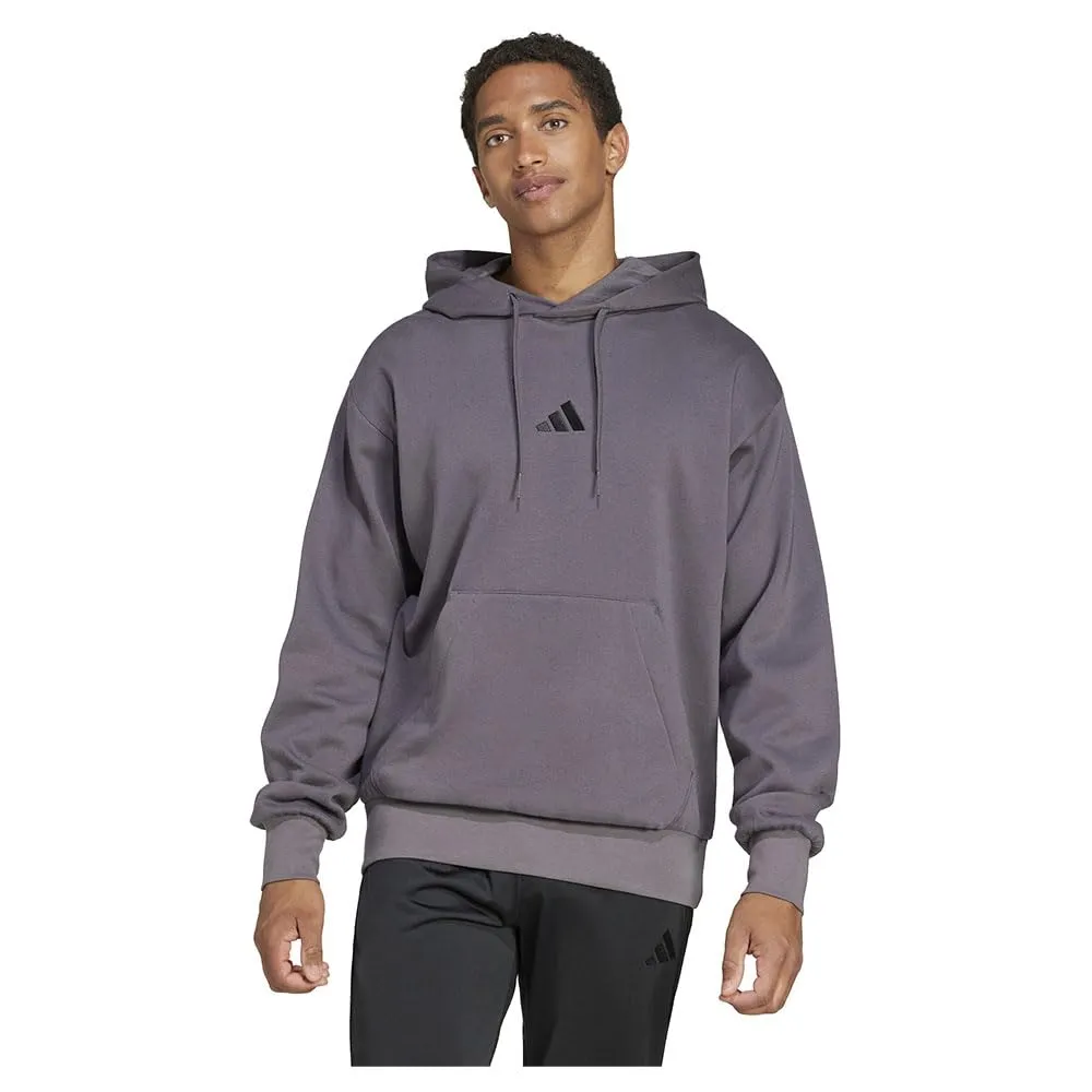adidas Essentials Feelcozy Fleece Hoodie, Grey Strata/Black, M - immagine 3