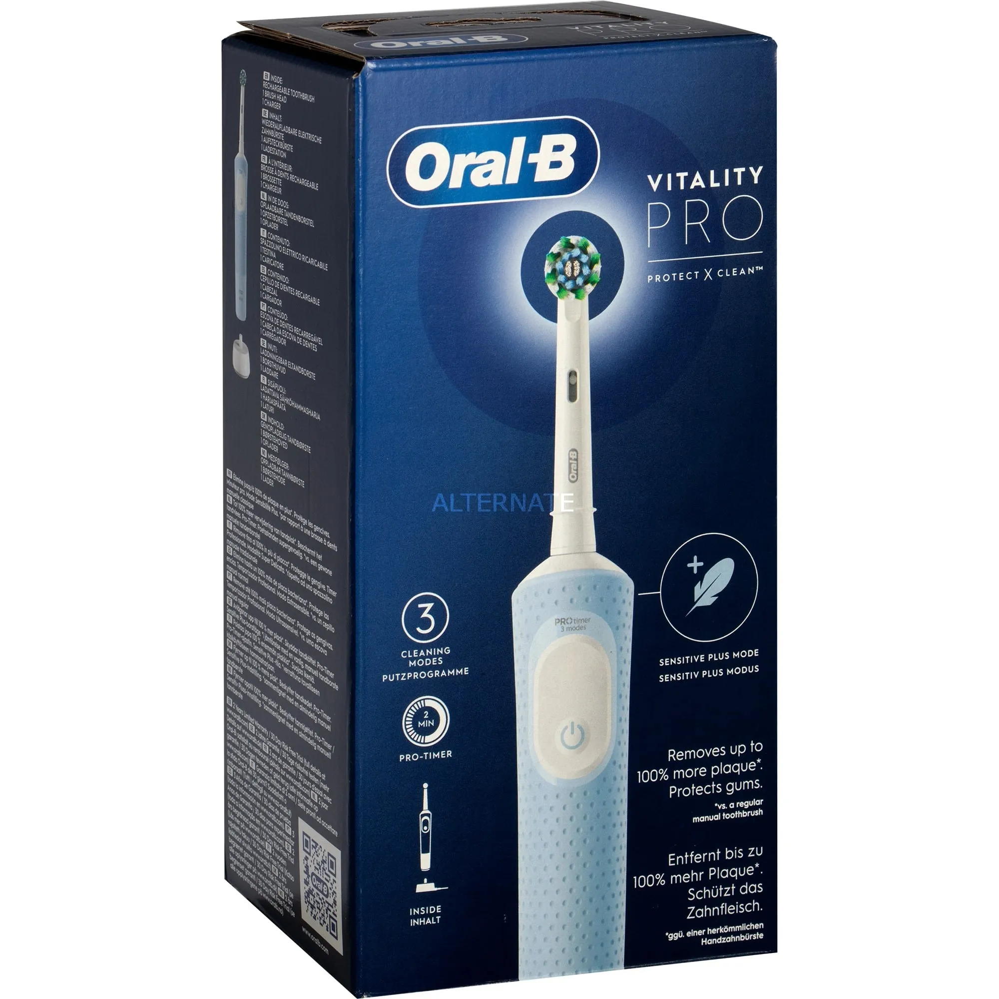Oral-B Vitality Pro Spazzolino Elettrico, Blu, 1 Testina - immagine 1