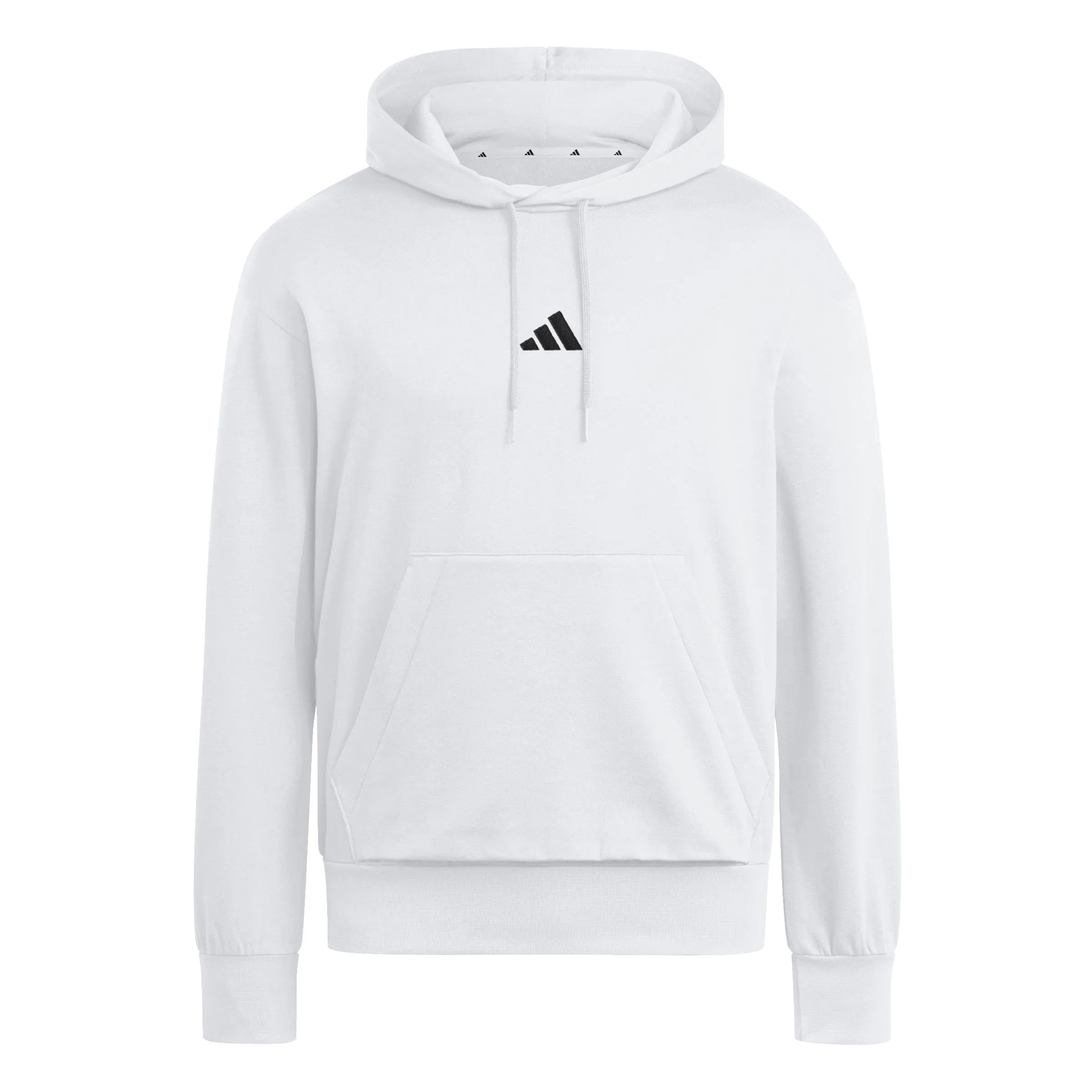 adidas Essentials Feelcozy Fleece Hoodie Sweatshirt, White/Black, M - immagine 1