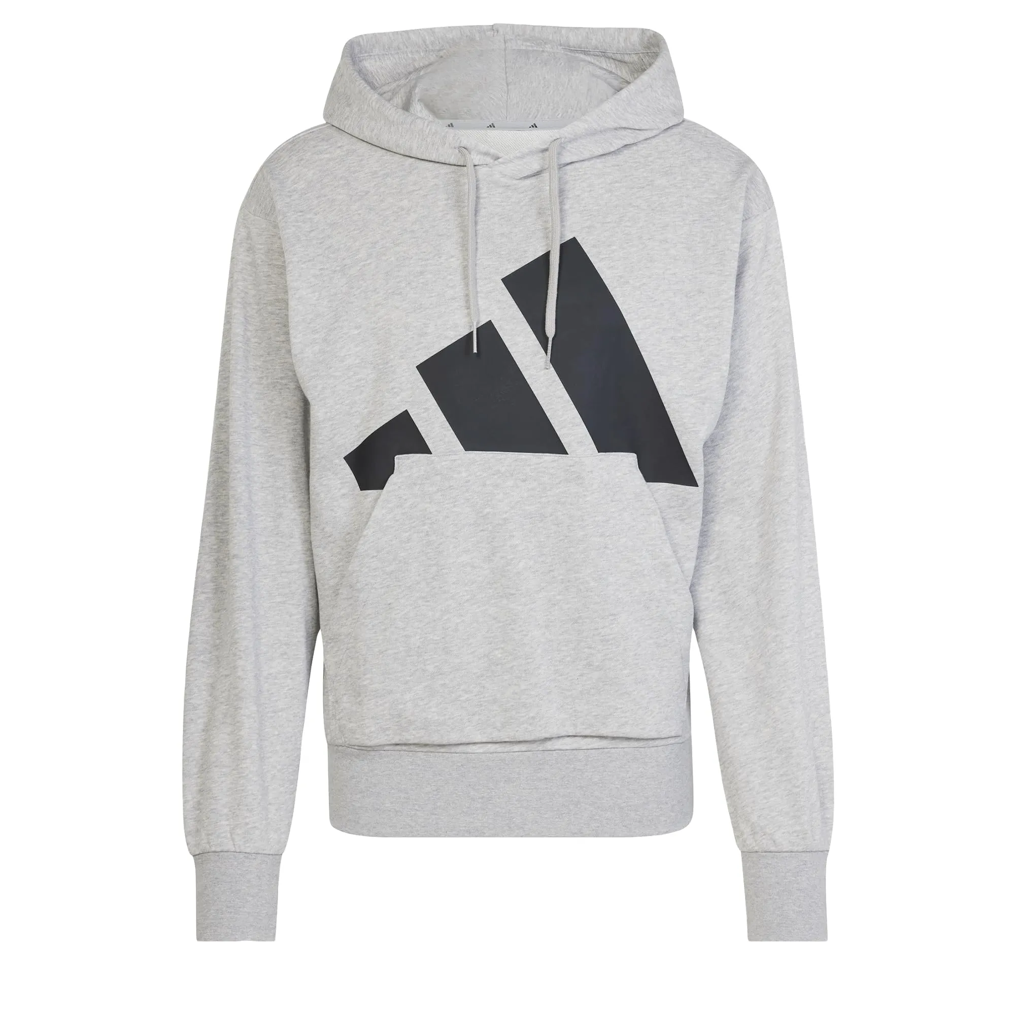 adidas Essentials Big Logo French Terry Hoodie, Medium Grey Heather/Black, L - immagine 1