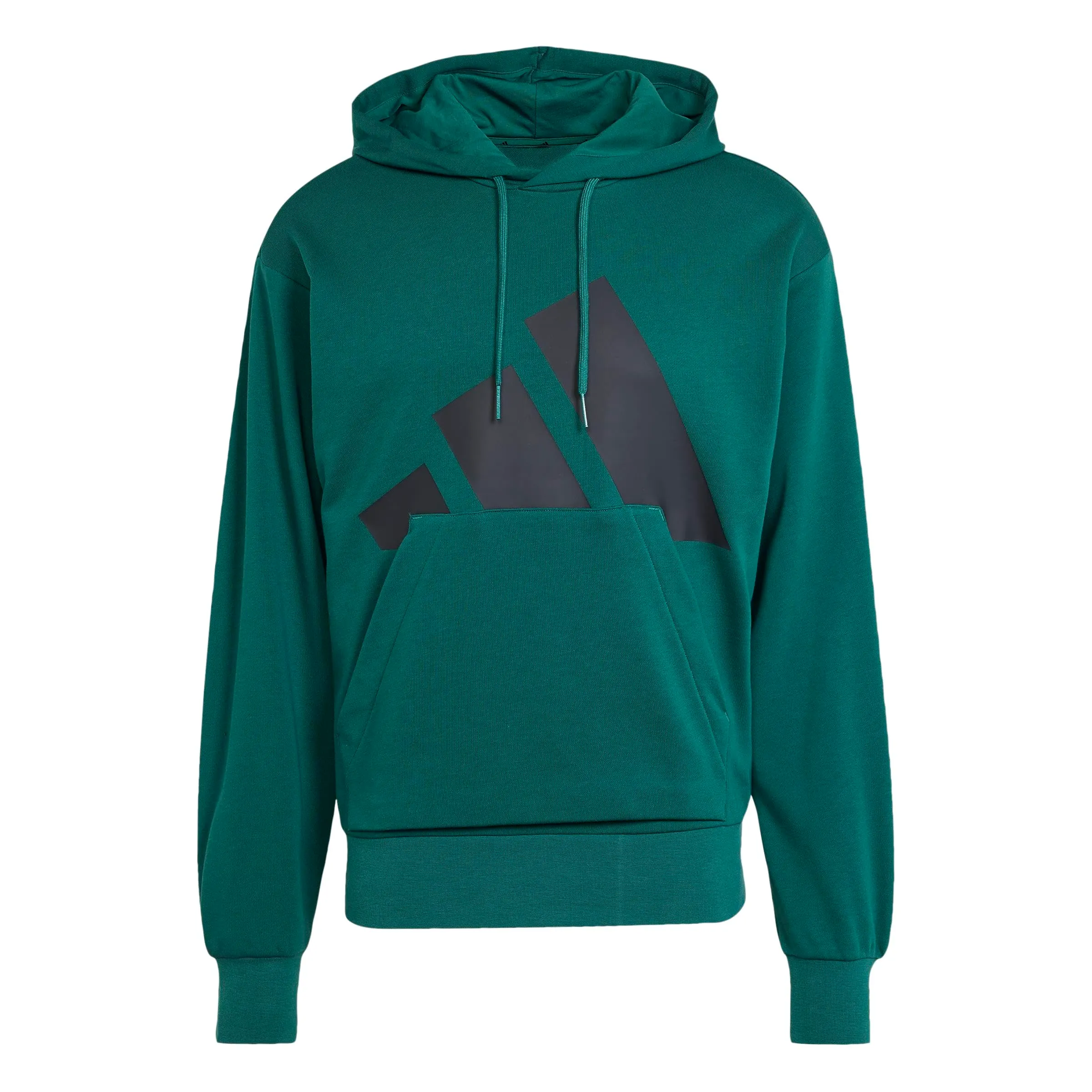 adidas Essentials Big Logo French Terry Hoodie, Collegiate Green/Black, XS - immagine 1
