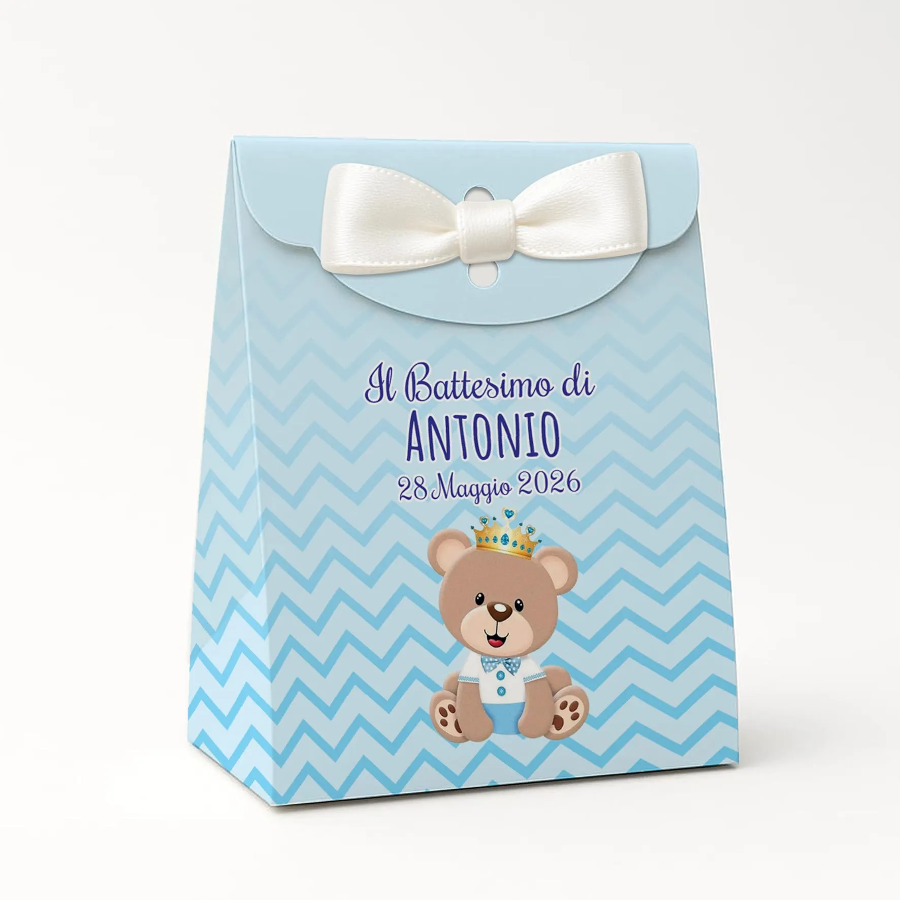 PV Grafik Set 16 Scatoline Portaconfetti Battesimo e Nascita Bimbo e Bambina Personalizzate Nica 08 - immagine 1