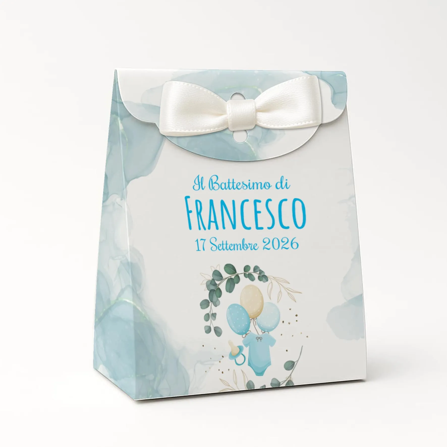 PV Grafik Set 16 Scatoline Portaconfetti Battesimo e Nascita Personalizzate Nica 05 - immagine 1