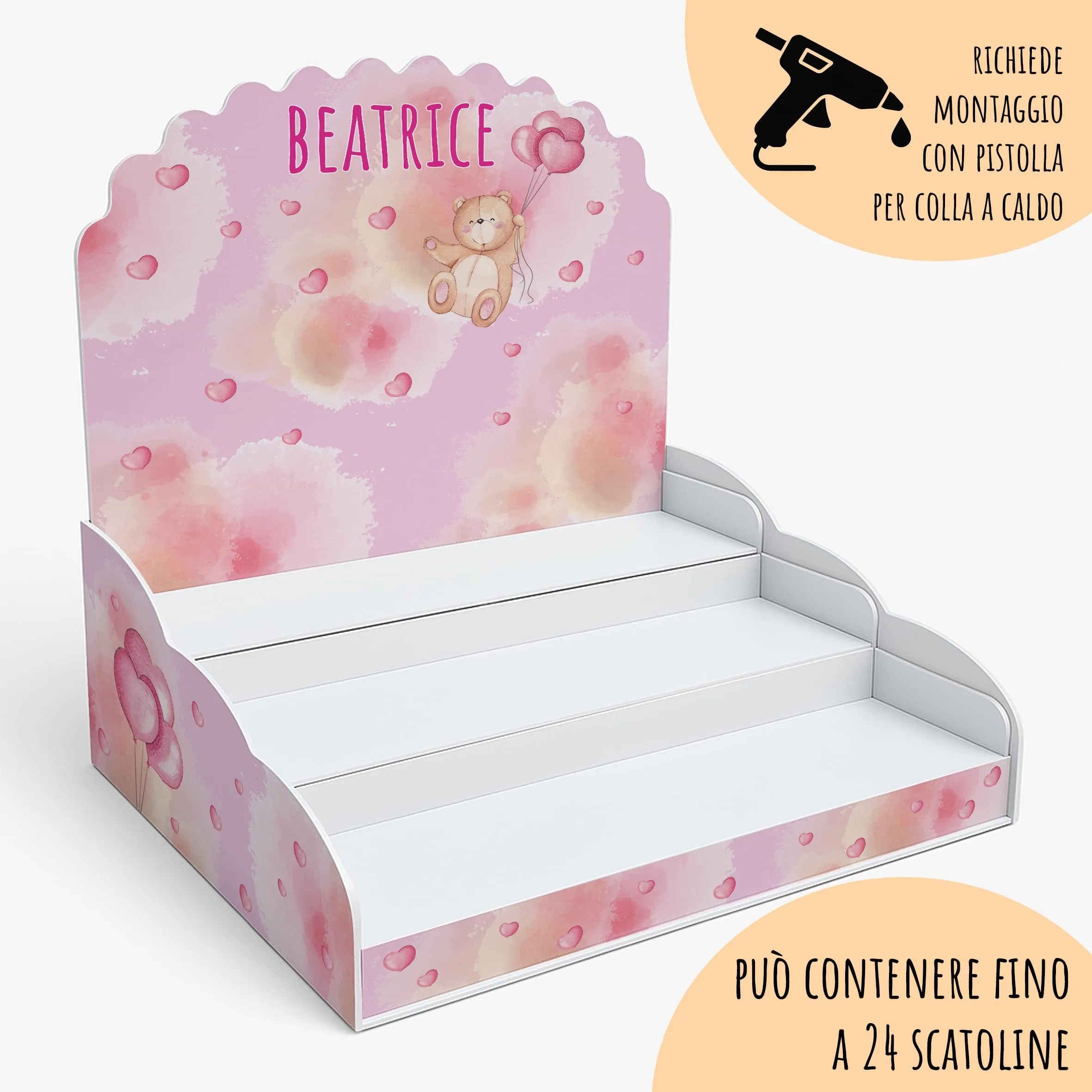 PV Grafik Set 16 Scatoline Portaconfetti Battesimo e Nascita Bimbo e Bambina Personalizzate Nica 09 - immagine 5