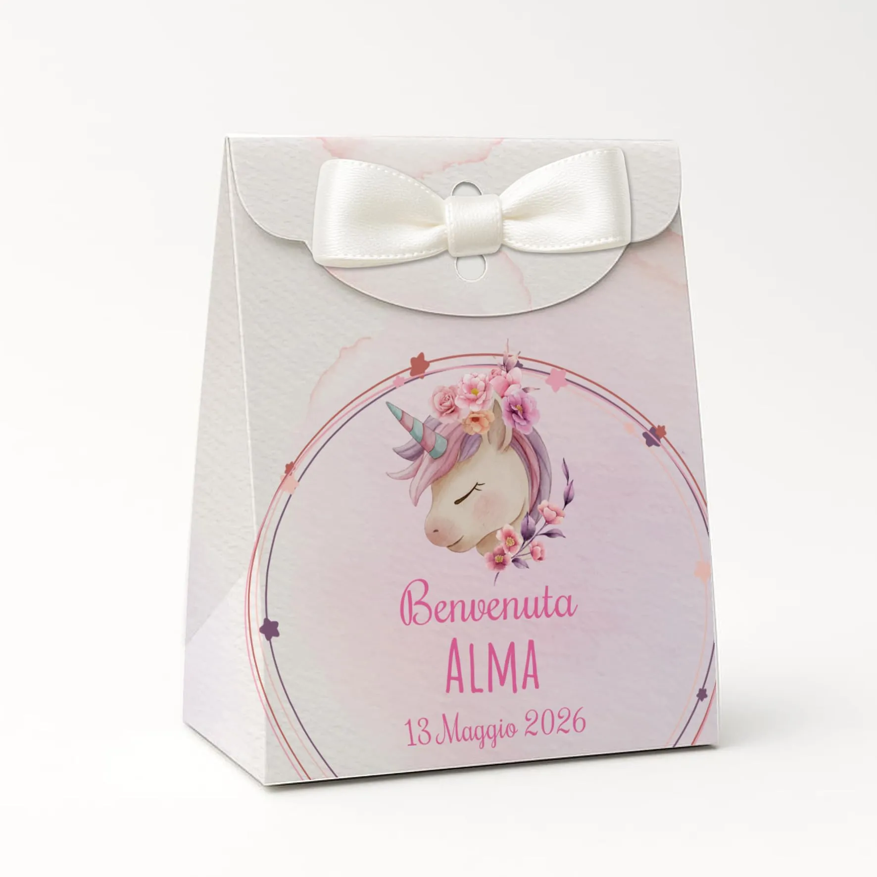 PV Grafik Set 16 Scatoline Portaconfetti Battesimo e Nascita Bimbo e Bambina Personalizzate NICA 47 - immagine 1