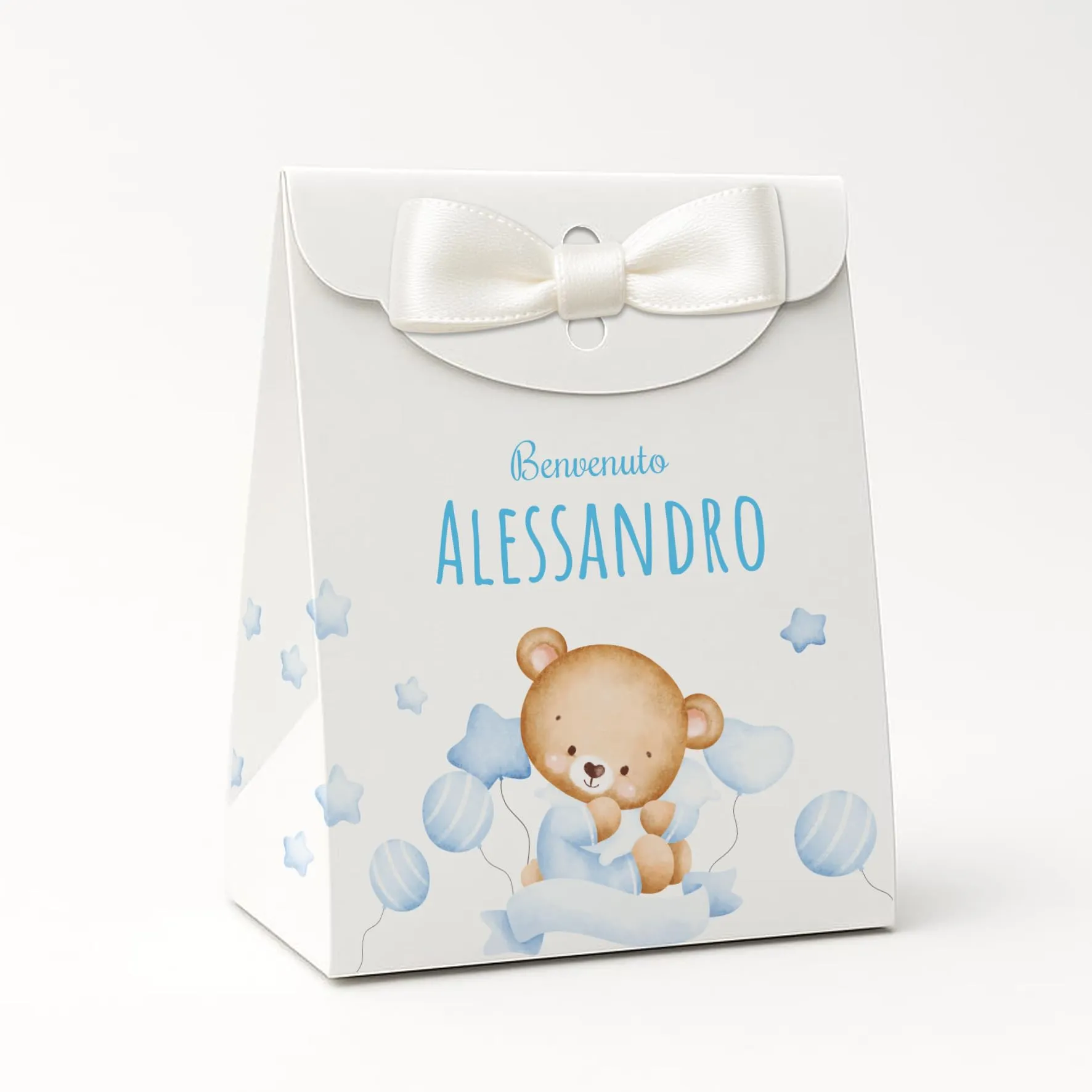 PV Grafik Set 16 Scatoline Portaconfetti Battesimo e Nascita Bimbo e Bambina Personalizzate NICA 67 - immagine 1