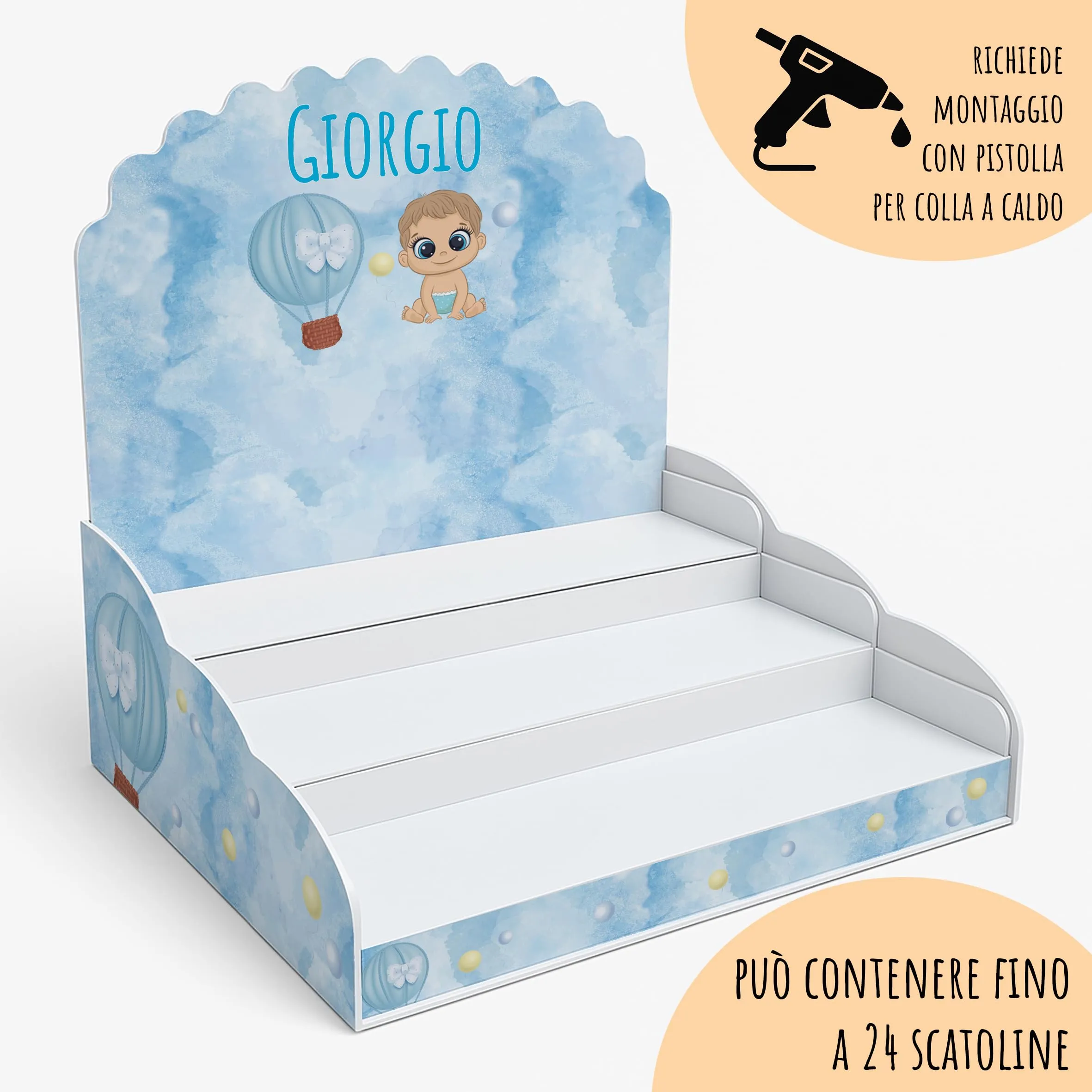 PV Grafik Set 16 Scatoline Portaconfetti Battesimo e Nascita Bimbo e Bambina Personalizzate Nica 31 - immagine 5