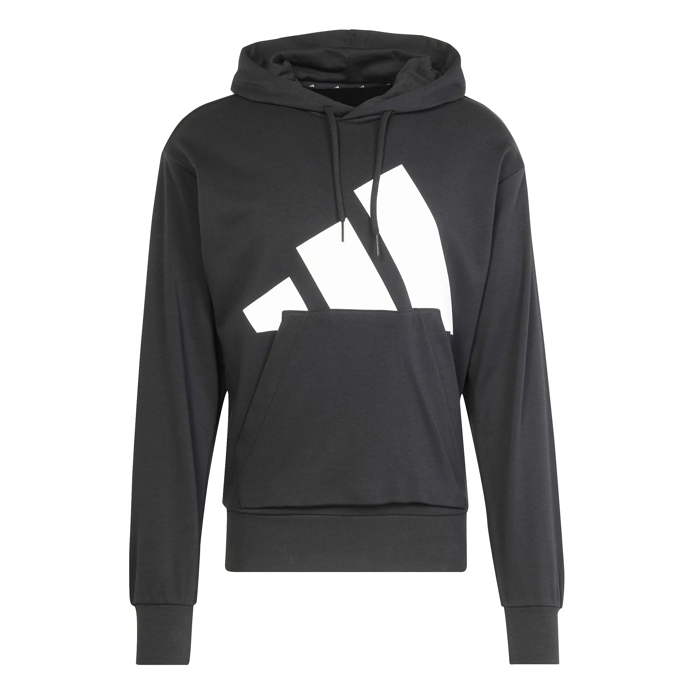 adidas Essentials Big Logo French Terry Hoodie, Nero/Bianco, M - immagine 5