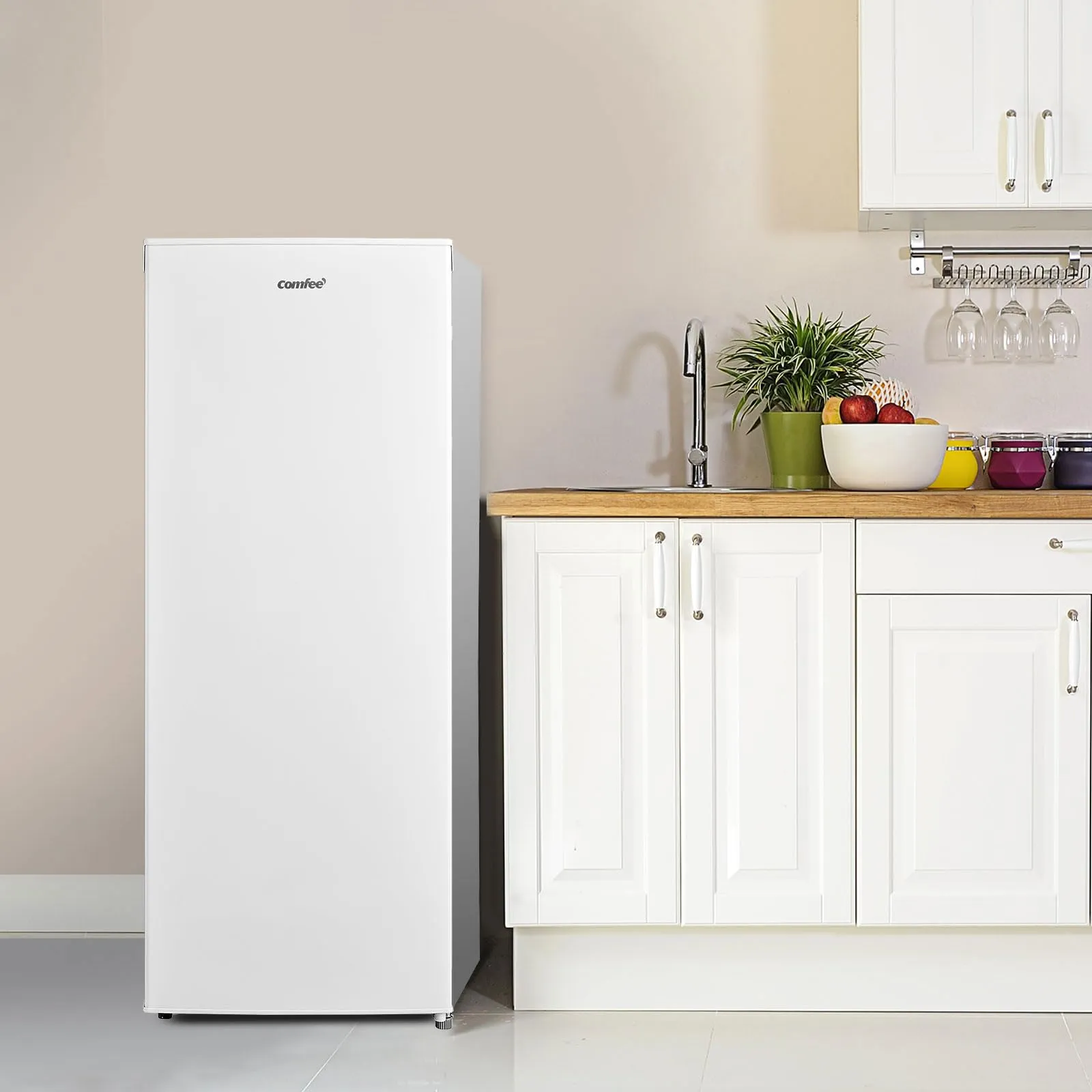 COMFEE' Congelatore Verticale a Cassetti Monoporta 160L RCU160WH2(E) Bianco - immagine 7
