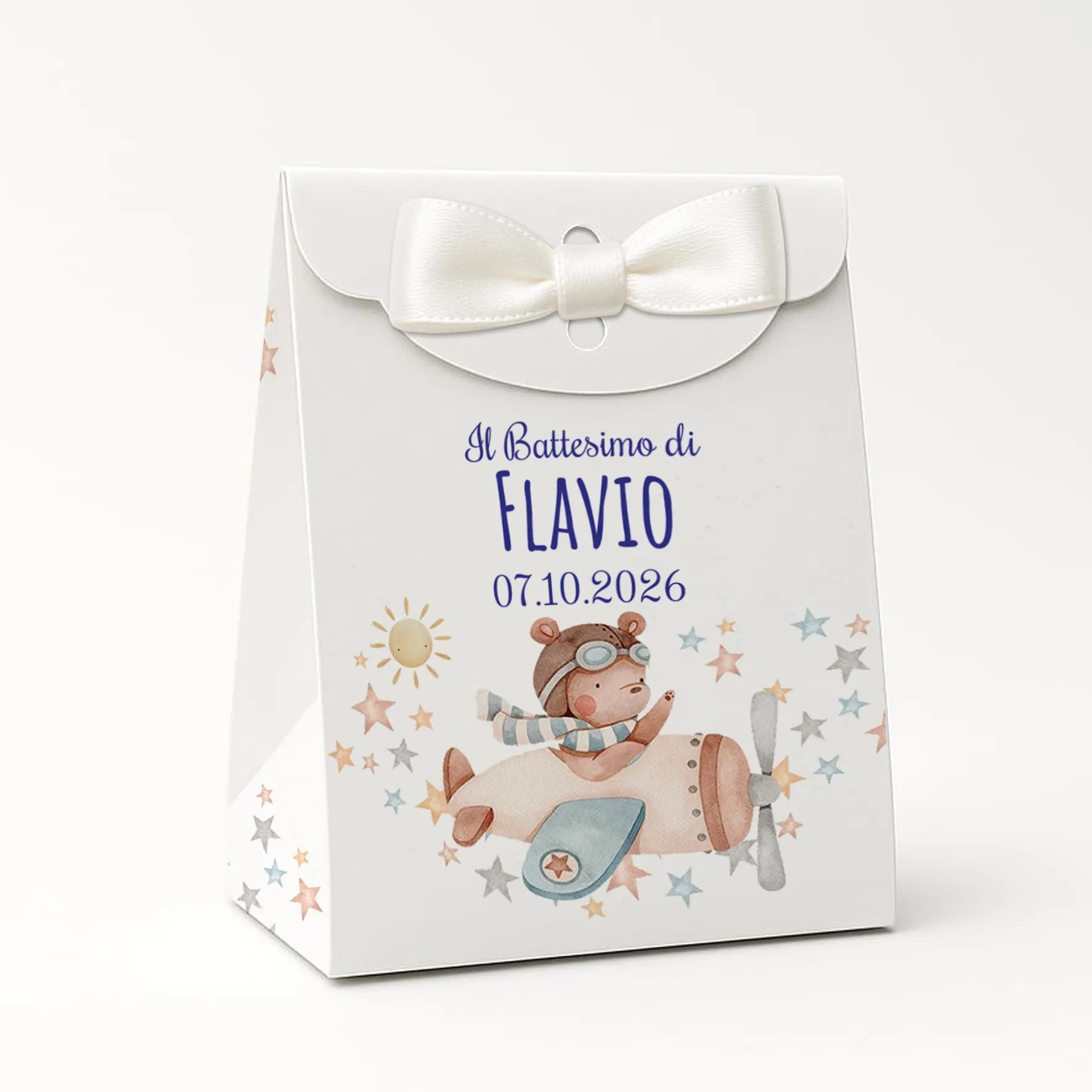 PV Grafik Set 16 Scatoline Portaconfetti Battesimo e Nascita Bimbo e Bambina Personalizzate (NICA63) - immagine 1