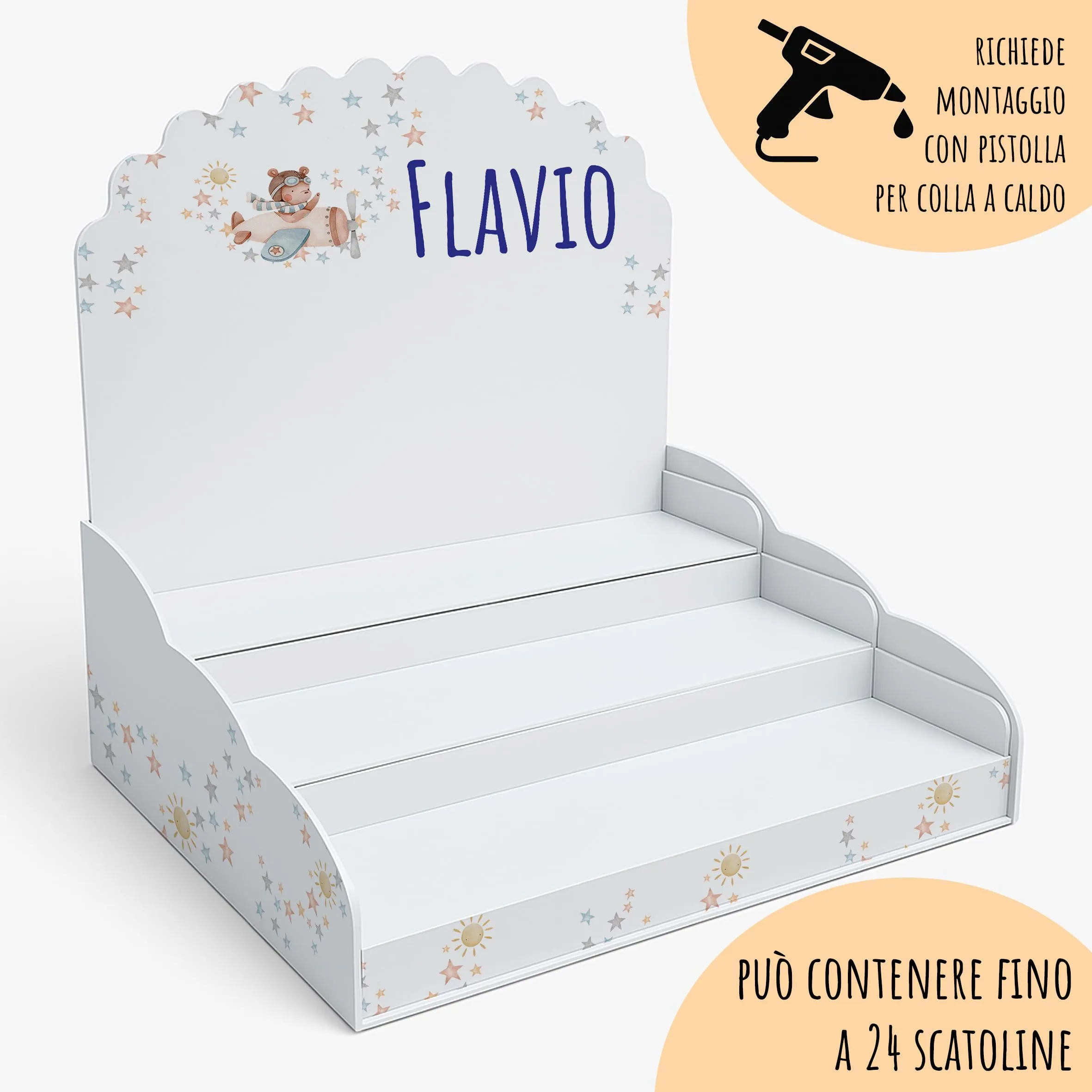 PV Grafik Set 16 Scatoline Portaconfetti Battesimo e Nascita Bimbo e Bambina Personalizzate (NICA63) - immagine 5