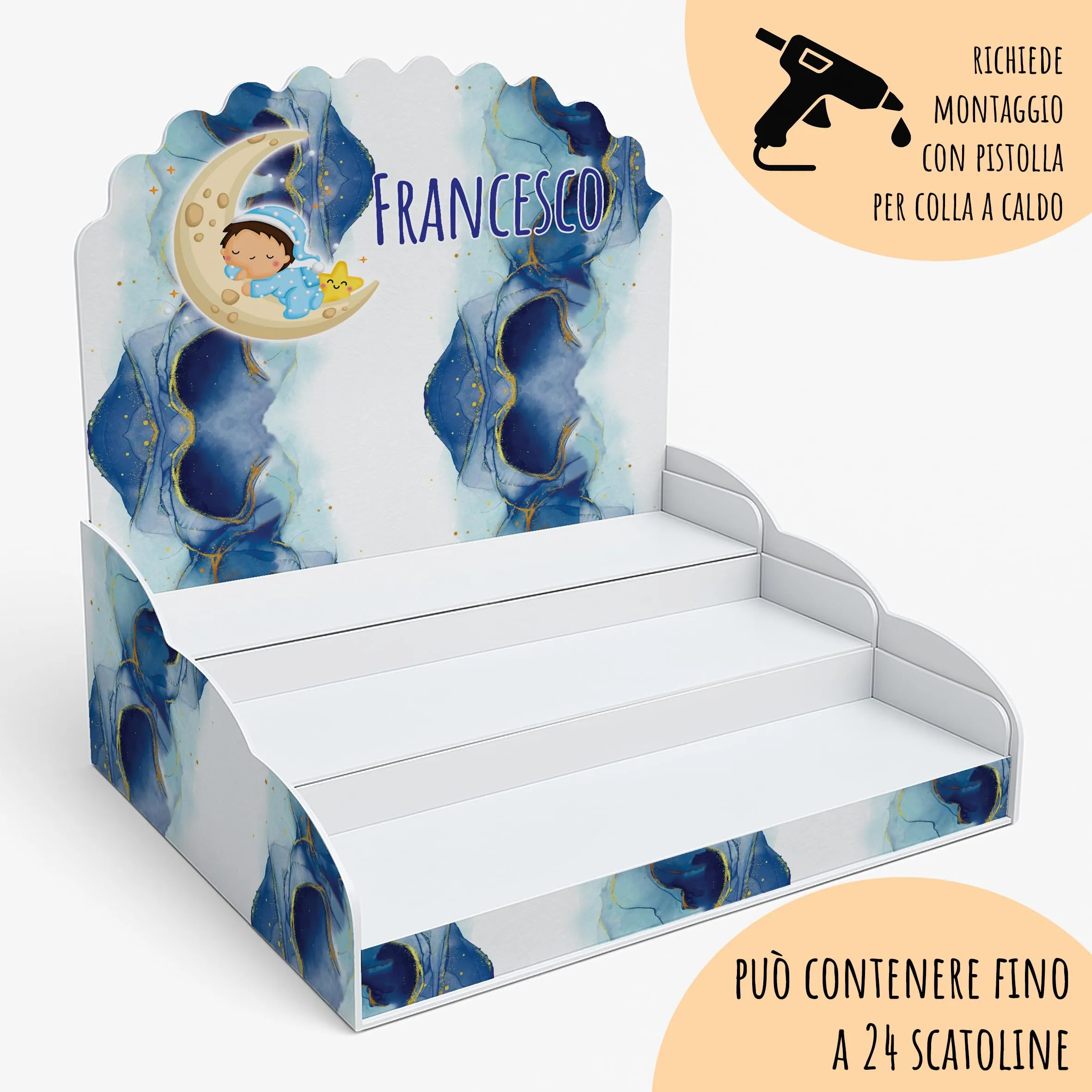 PV Grafik Set 16 Scatoline Portaconfetti Battesimo e Nascita Bimbo e Bambina Nica 32 - immagine 5