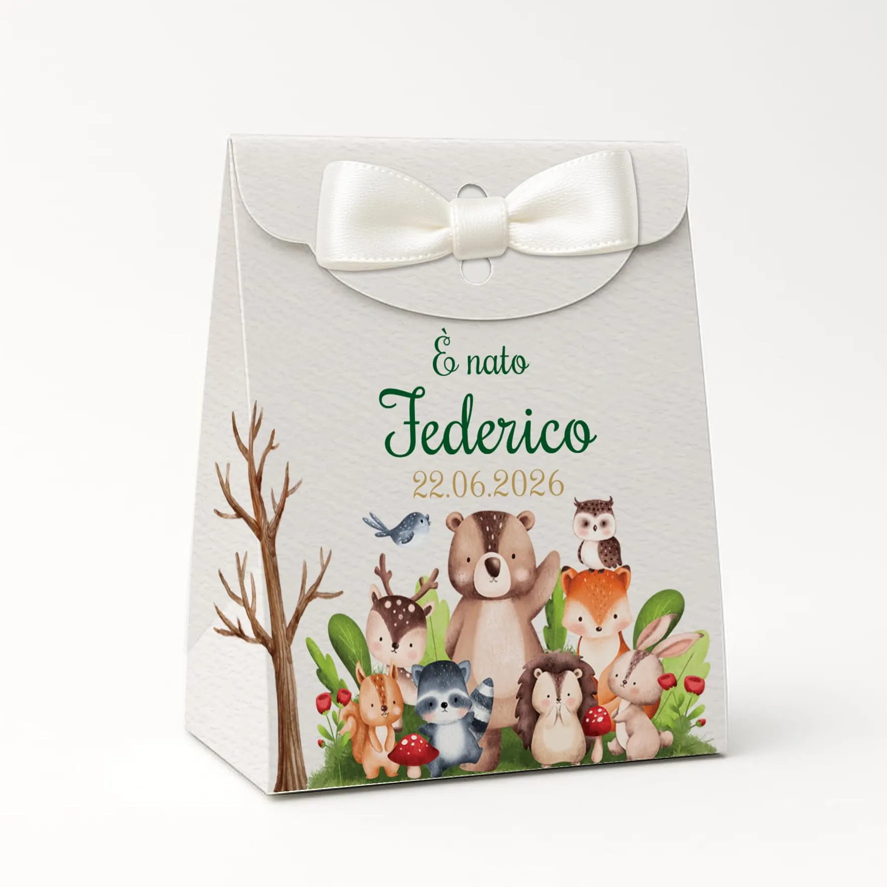 PV Grafik Set 16 Scatoline Portaconfetti Battesimo e Nascita Bimbo e Bambina Personalizzate NICA 58 - immagine 1