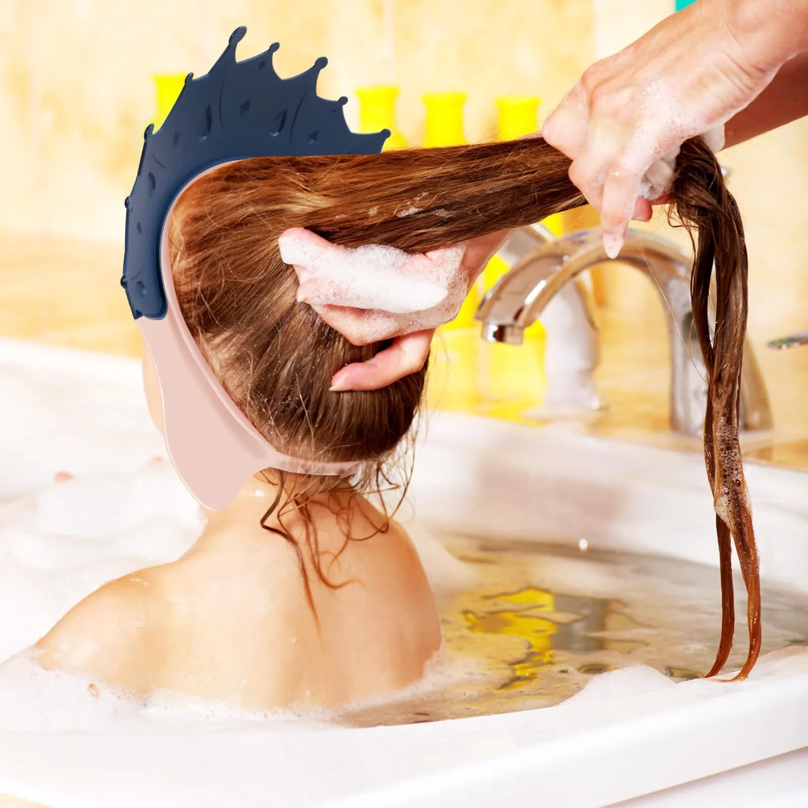 Romon Cappello Doccia per Bambini Regolabile (Blu) - immagine 7