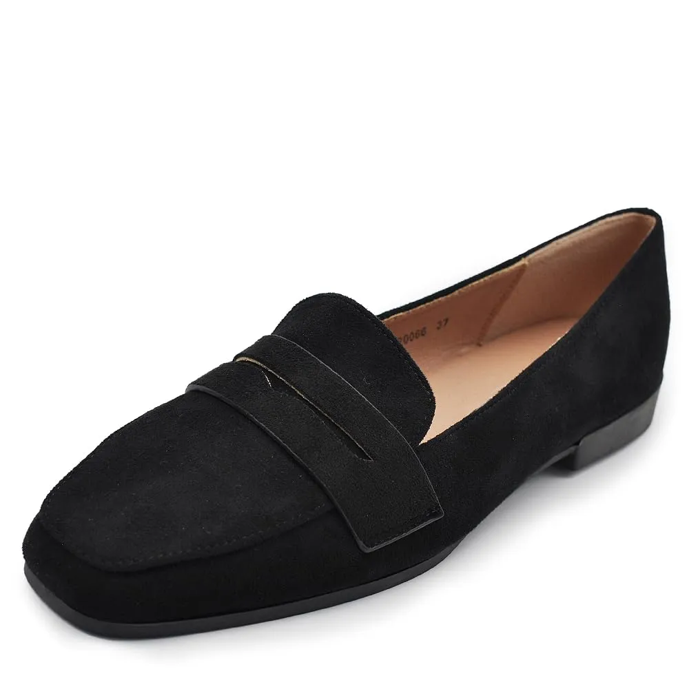 IF Mocassini Slip On Loafers Donna Camoscio Nero J20066 37 EU - immagine 1