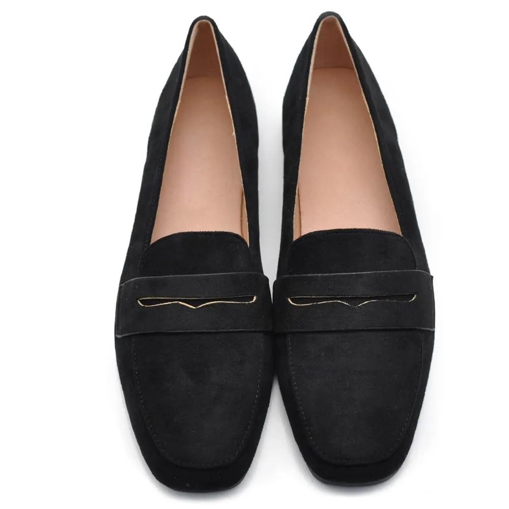 IF Mocassini Slip On Loafers Donna Camoscio Nero J20066 37 EU - immagine 2