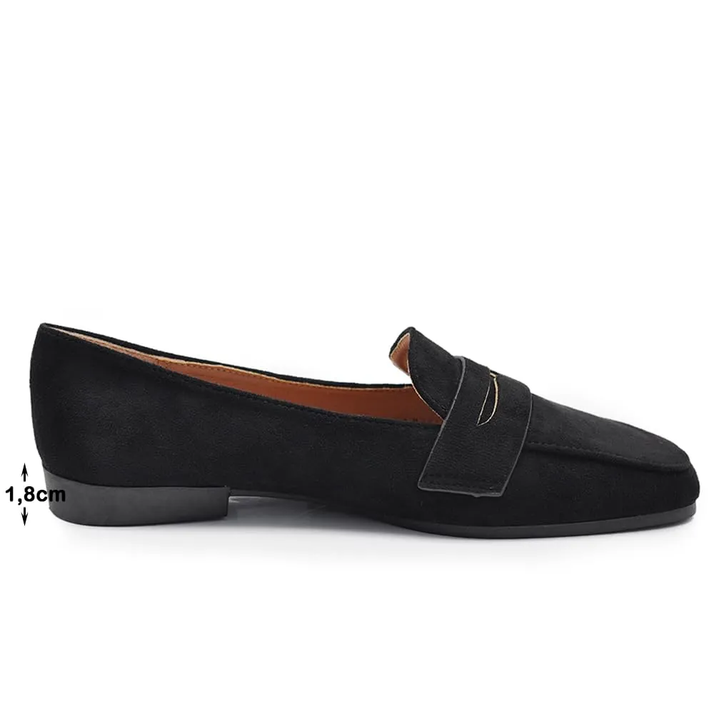 IF Mocassini Slip On Loafers Donna Camoscio Nero J20066 37 EU - immagine 4