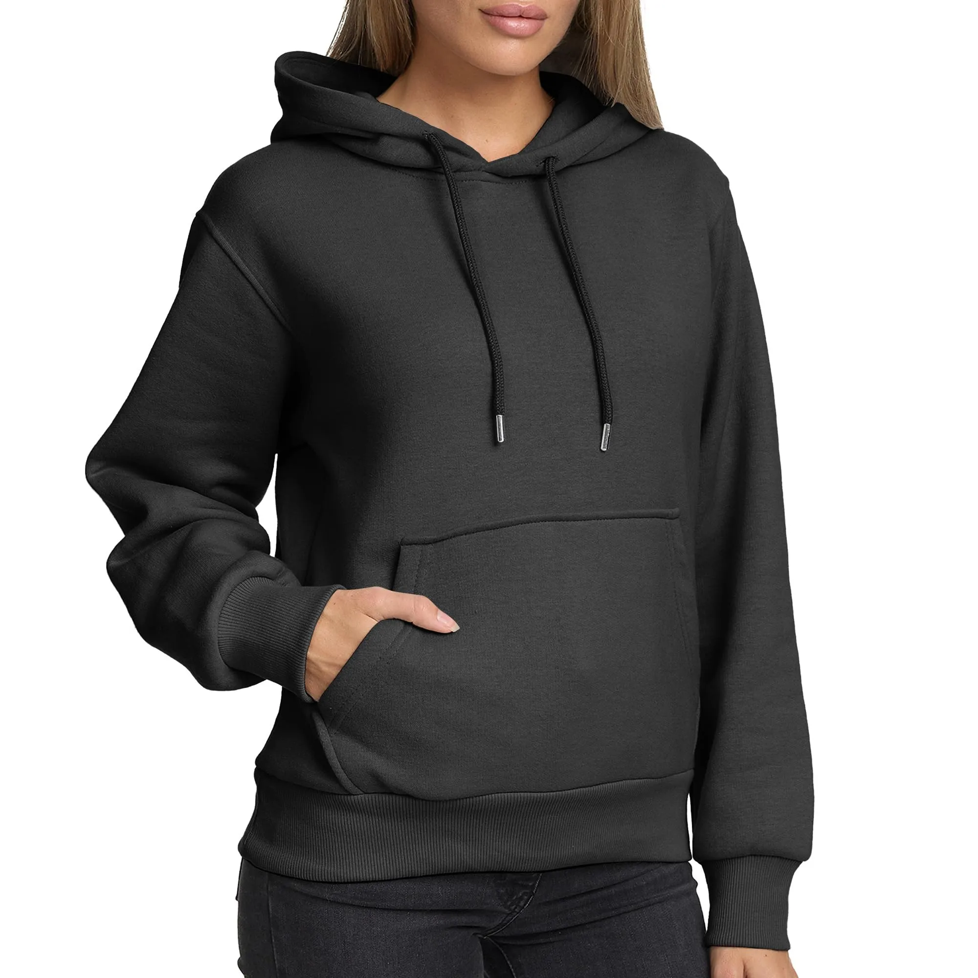 Smith & Solo Hoodie Donna Felpa con Cappuccio Cotone - immagine 3