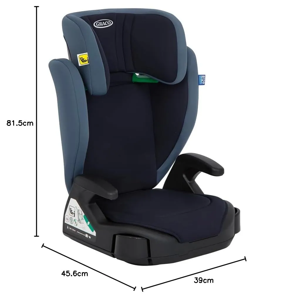 Graco Junior Maxi i-Size R129 Seggiolino Auto 100-150 cm, Navy - immagine 9
