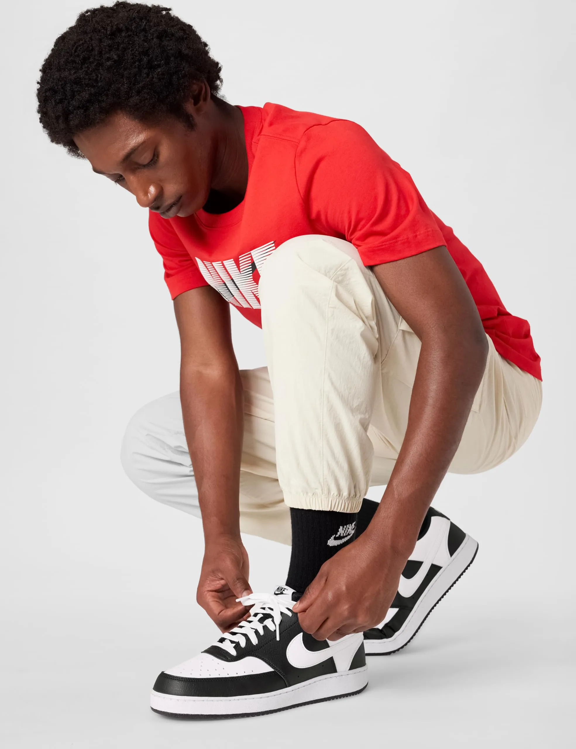 Nike Court Vision Low Sneaker - Black White - 9 UK - immagine 2