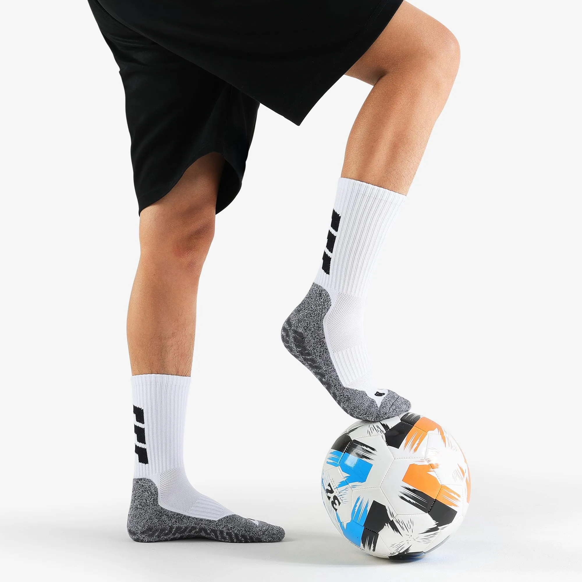 CLOSEMATE Calzini da Calcio Antiscivolo con Grip in Silicone, 3 Paia - immagine 2