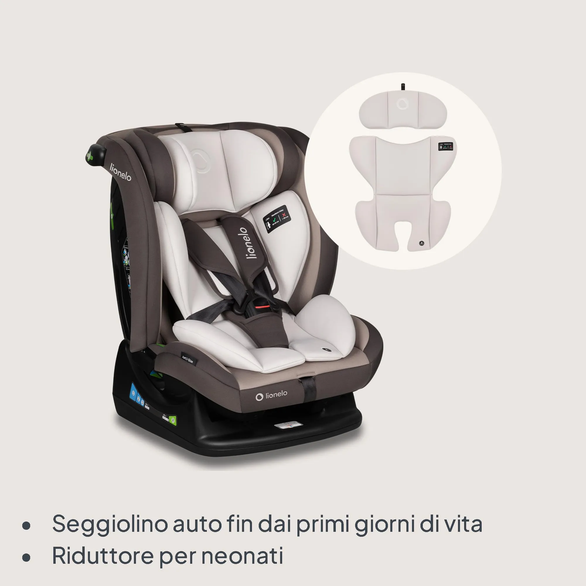 Lionelo Aart i-Size Seggiolino Auto Bambini 0-12 anni R129 - immagine 9