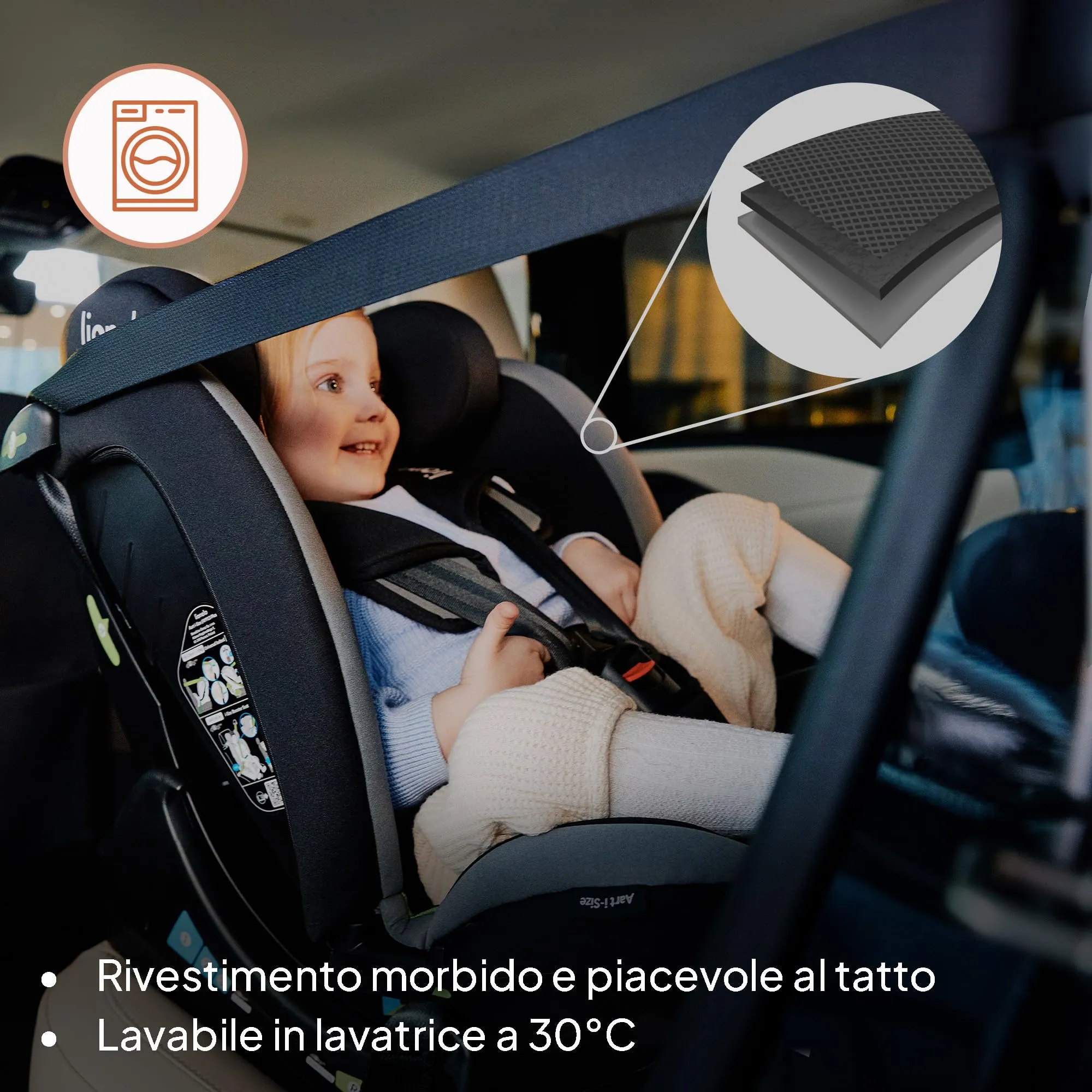 Lionelo Aart i-Size Seggiolino Auto Bambini 0-12 anni R129 - immagine 11