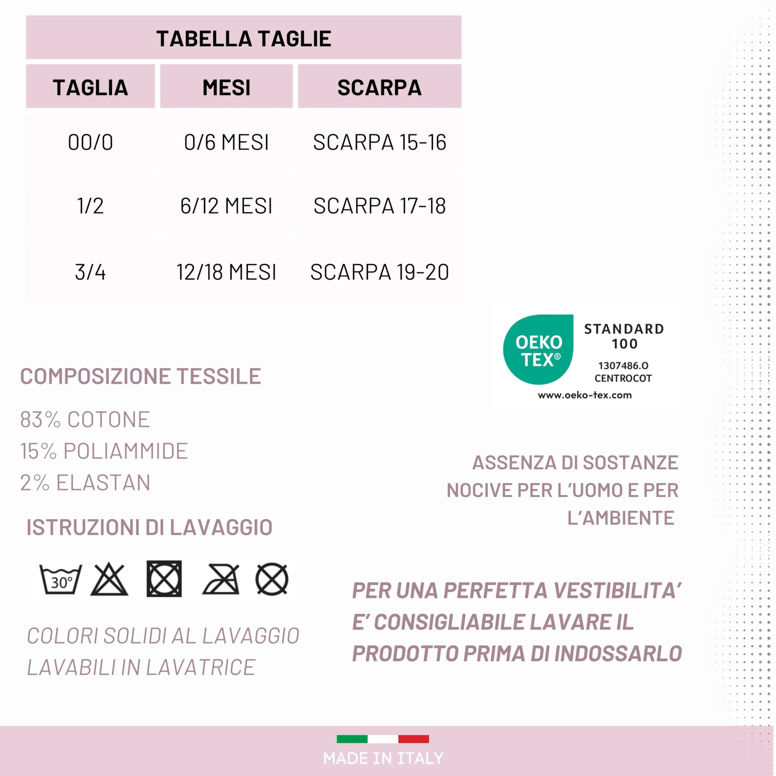 LEON D'ORO Calzini Bambina Antiscivolo in Cotone, 3 Paia, Made in Italy - immagine 6