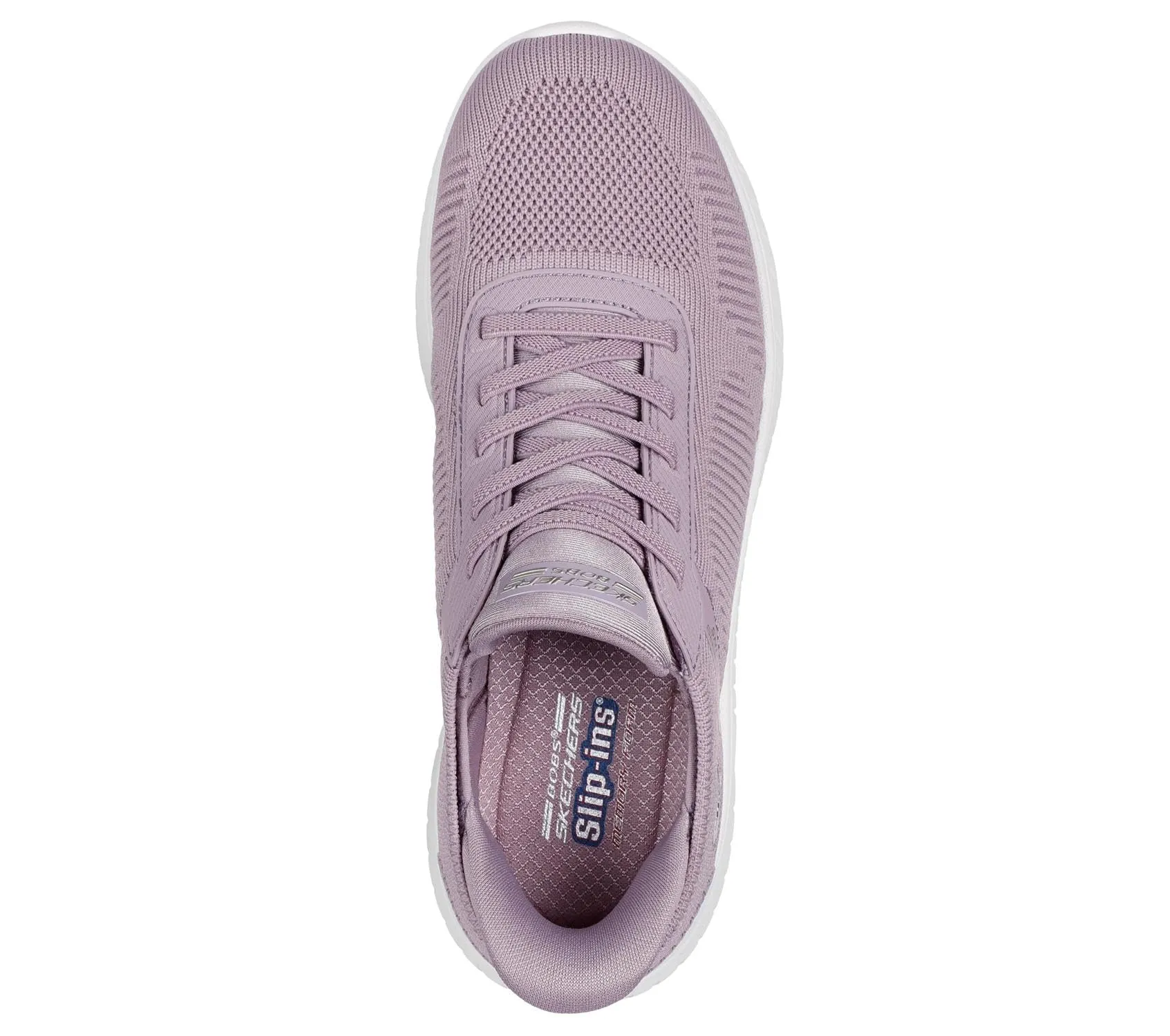 Skechers Bobs Squad Chaos Current Muse Sneaker Donna, Lavender Textile, 39.5 EU - immagine 4