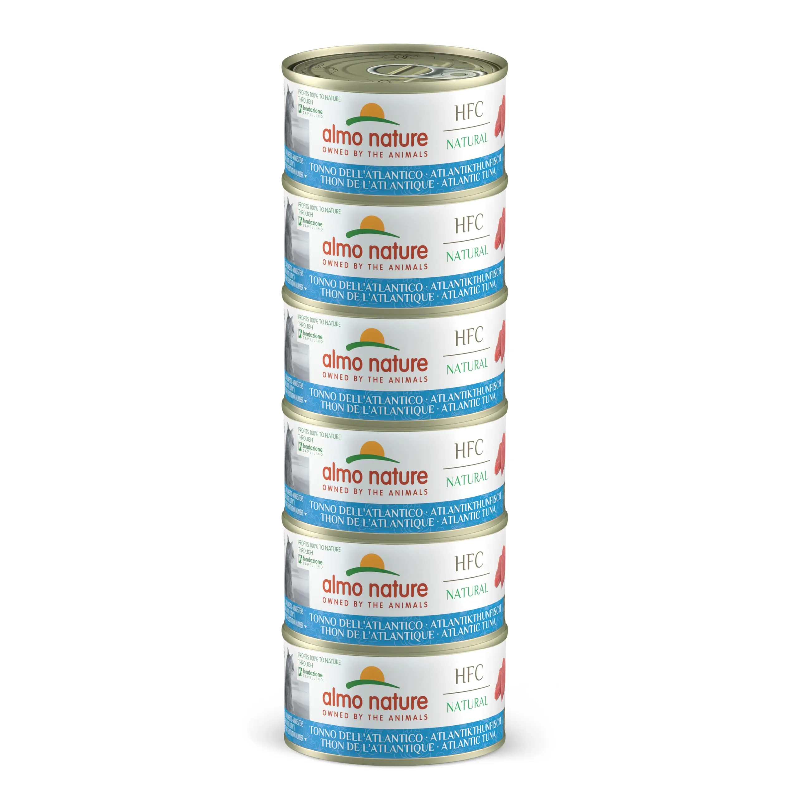 almo nature Megapack Tonno dell'Atlantico Cibo Umido per Gatti Adulti, 6 x 70 g - immagine 1