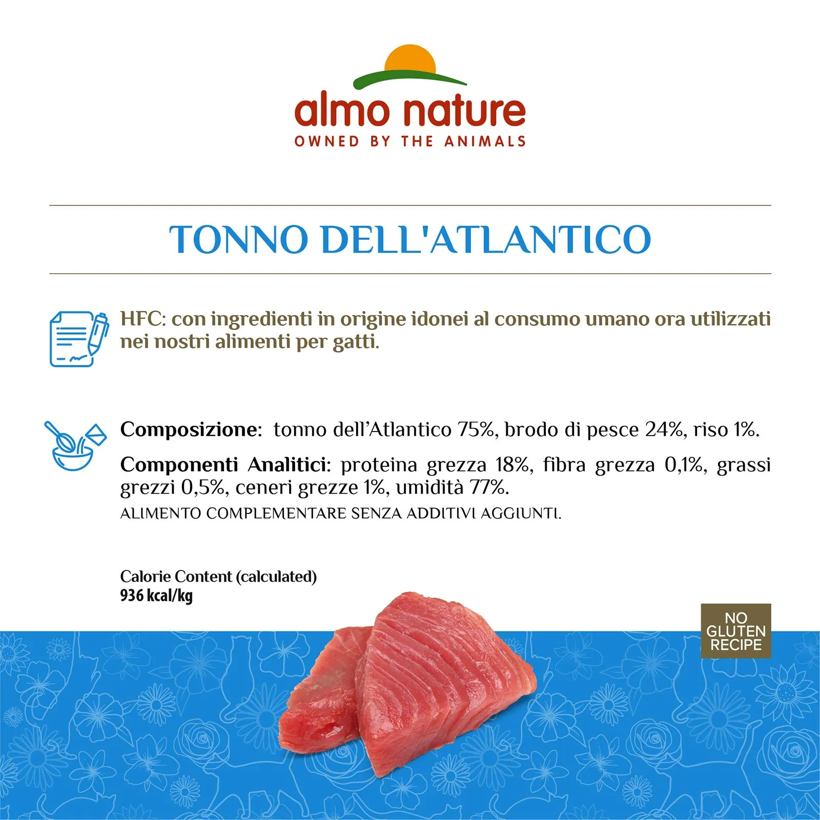 almo nature Megapack Tonno dell'Atlantico Cibo Umido per Gatti Adulti, 6 x 70 g - immagine 4