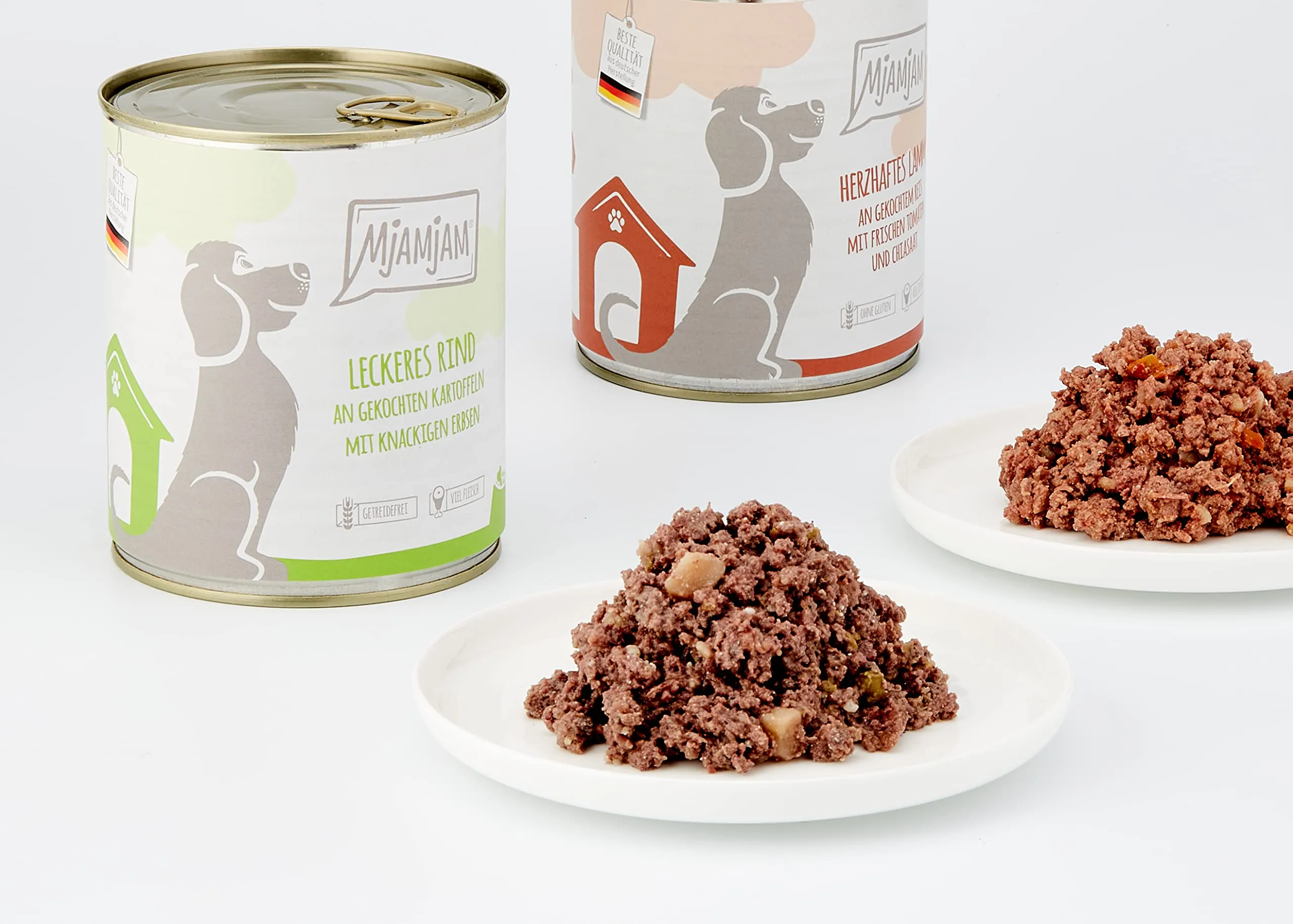 MjAMjAM Cibo Umido Premium per Cani Confezione Mista II (6 x 800 g) - Pollo, Anatra, Manzo, Tacchino, Vitello e Agnello - immagine 2