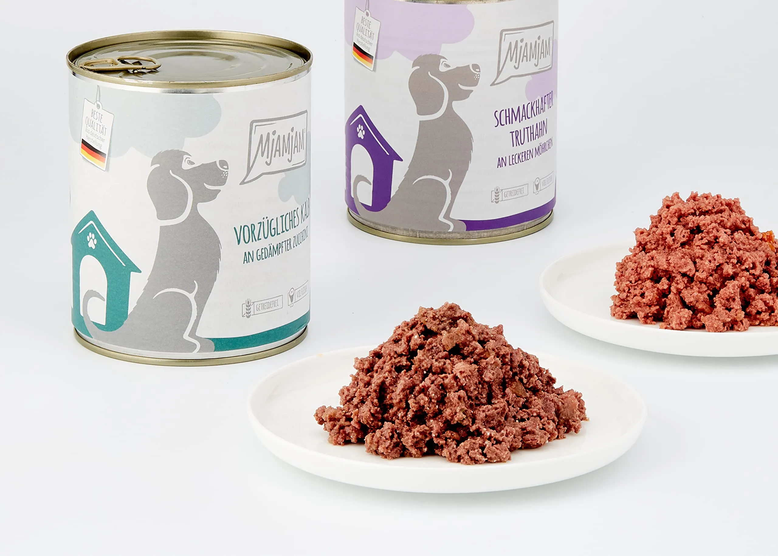 MjAMjAM Cibo Umido Premium per Cani Confezione Mista II (6 x 800 g) - Pollo, Anatra, Manzo, Tacchino, Vitello e Agnello - immagine 3
