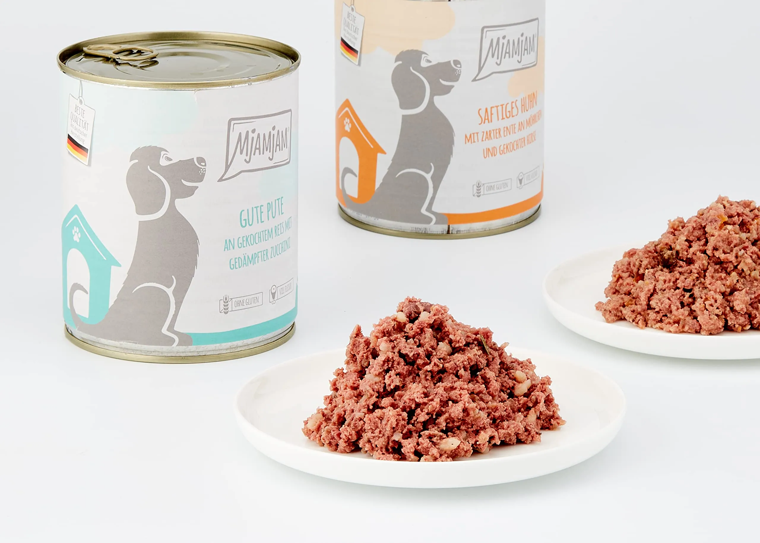 MjAMjAM Cibo Umido Premium per Cani Confezione Mista II (6 x 800 g) - Pollo, Anatra, Manzo, Tacchino, Vitello e Agnello - immagine 4