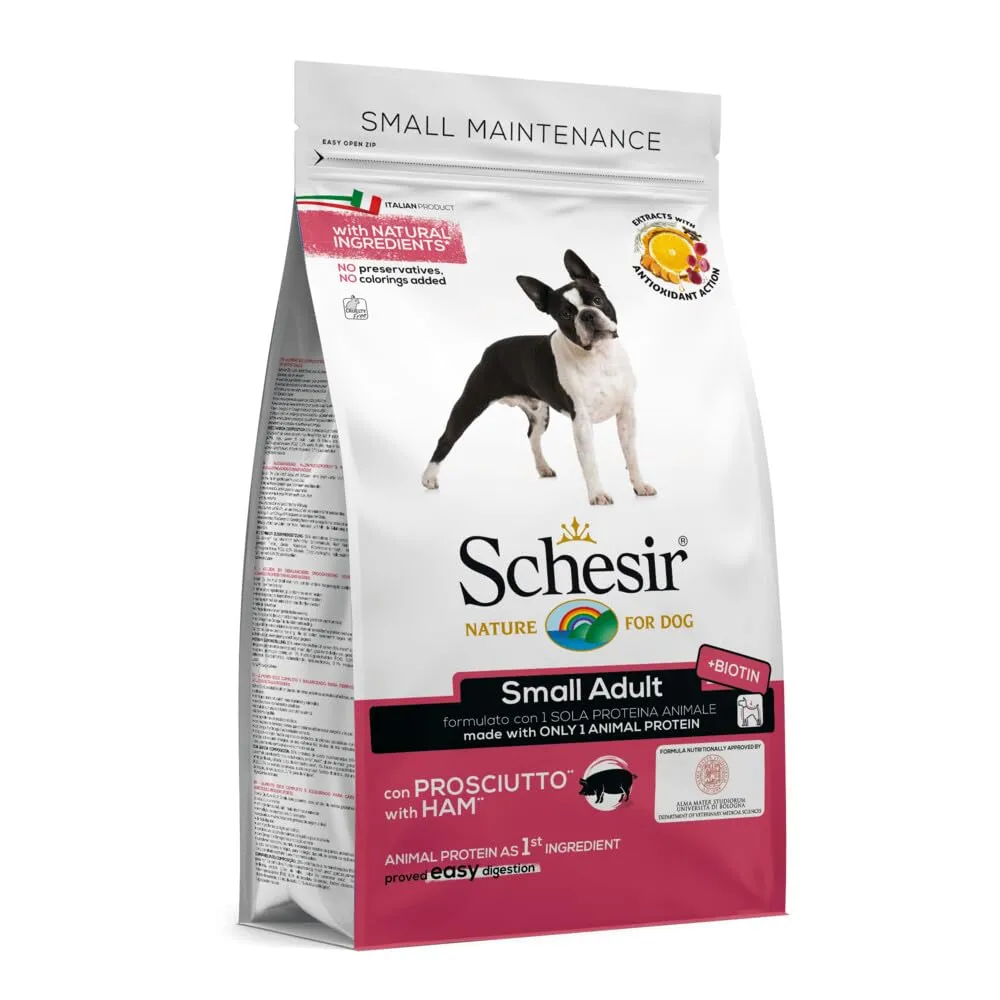 Schesir Cibo Secco per Cani Adulti di Piccola Taglia al Prosciutto, 2kg - immagine 2