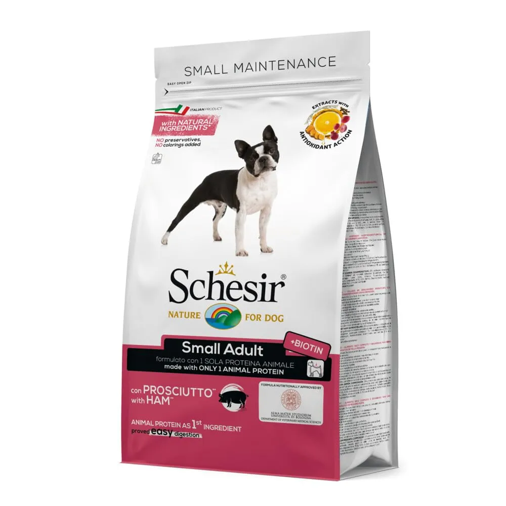 Schesir Cibo Secco per Cani Adulti di Piccola Taglia al Prosciutto, 2kg - immagine 3