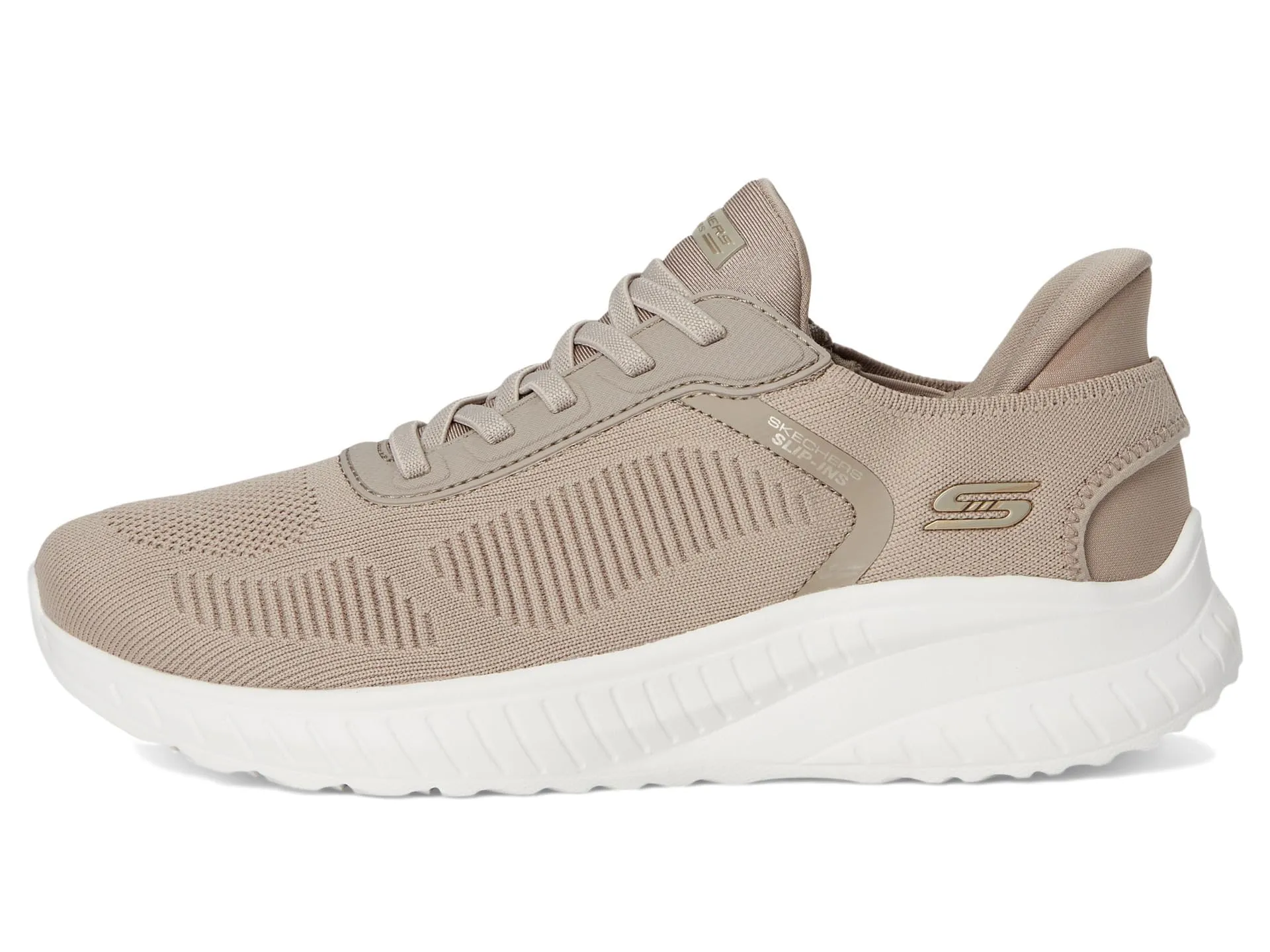 Skechers Bobs Squad Chaos-Current Muse Slip-ins Women's, Taupe, 10 Wide - immagine 5